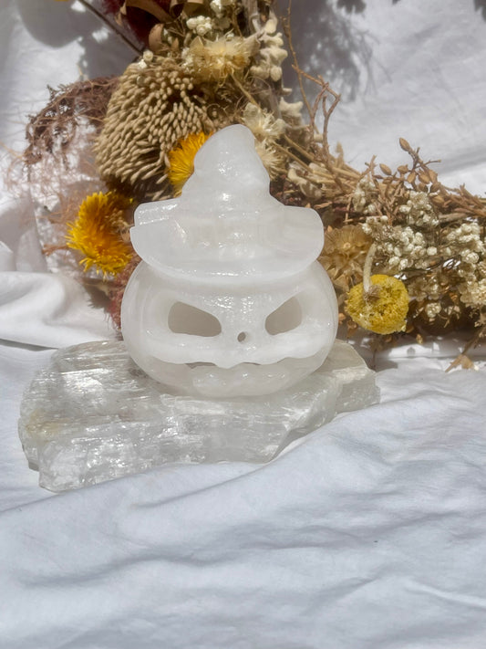 Calcite Pumpkin Tealight