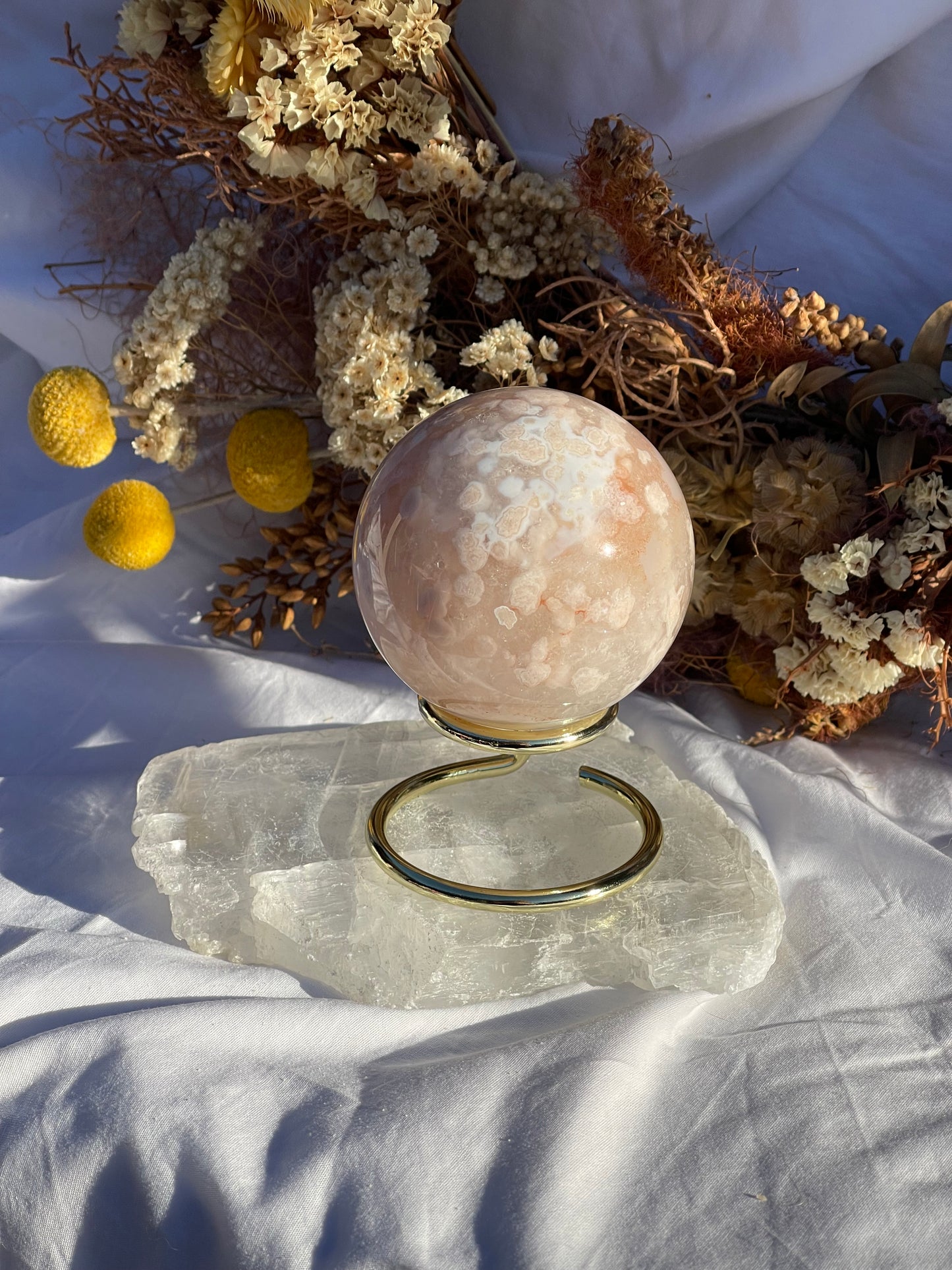 Flower Agate Sphere