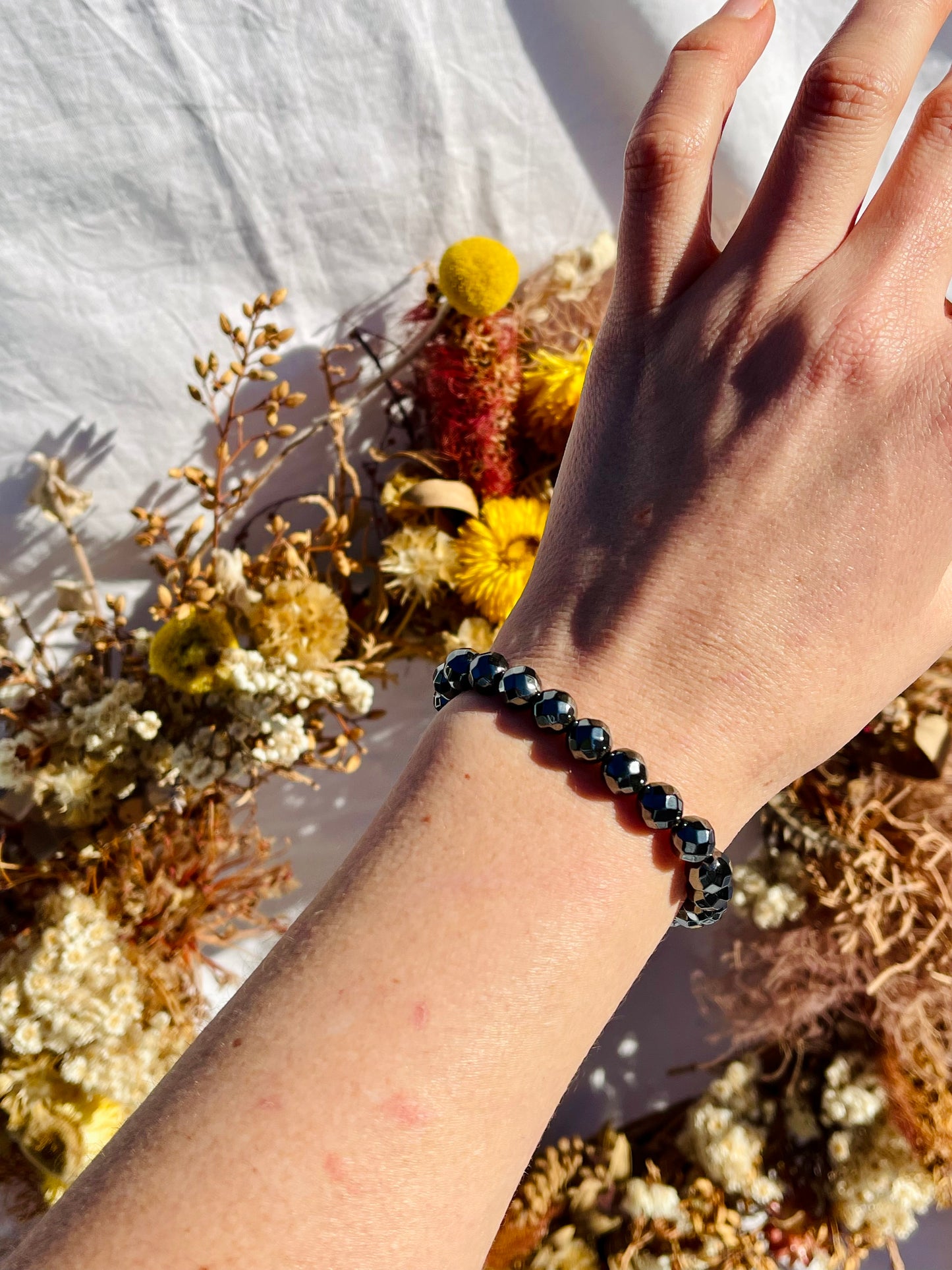 Hematite Facet Bracelet | 8mm