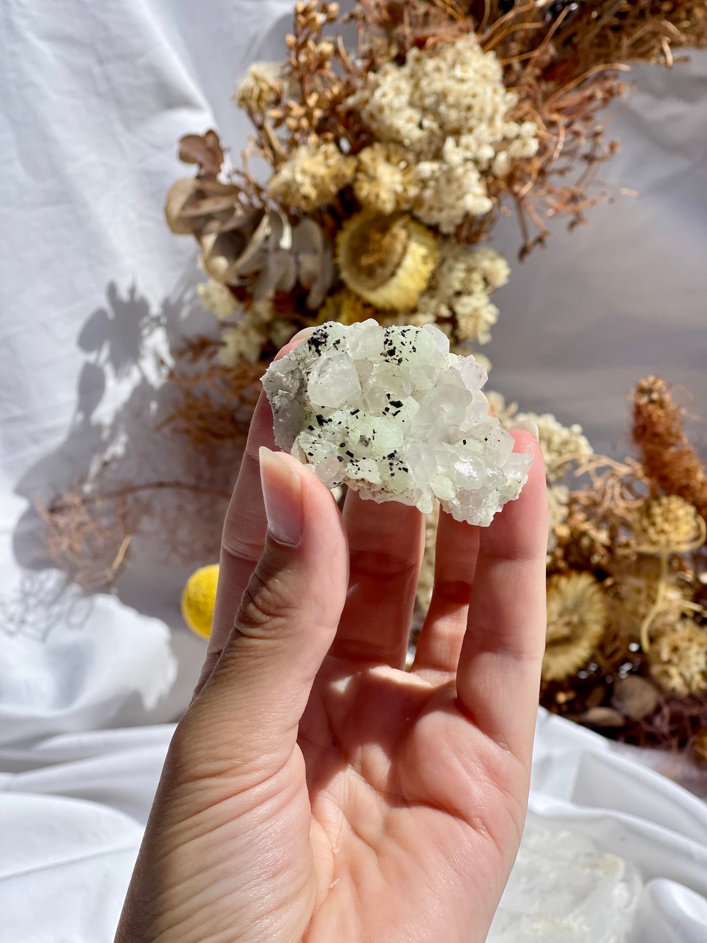 Quartz & Prehnite Specimen #1