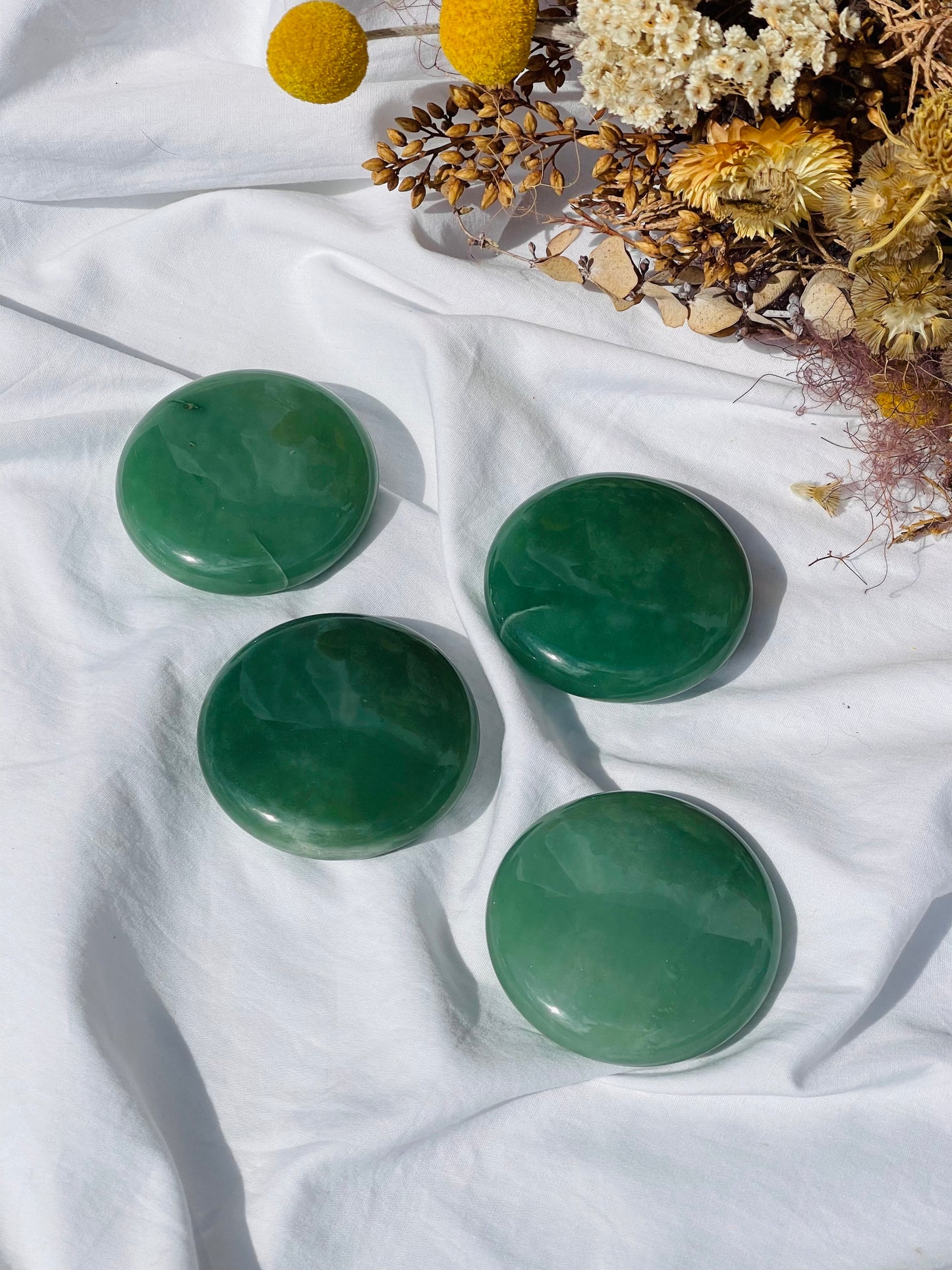Green Aventurine Button
