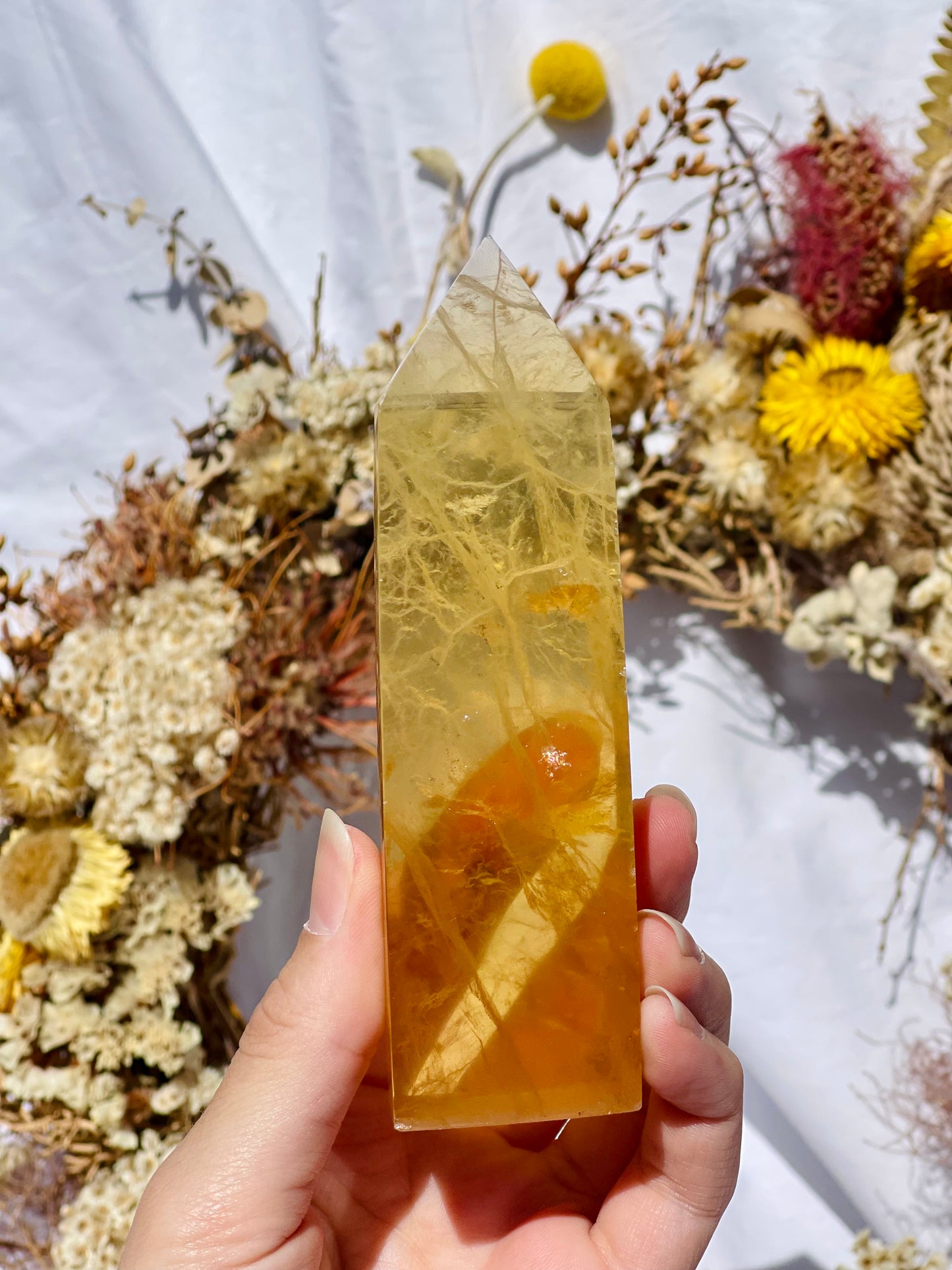 Yellow Fluorite Point