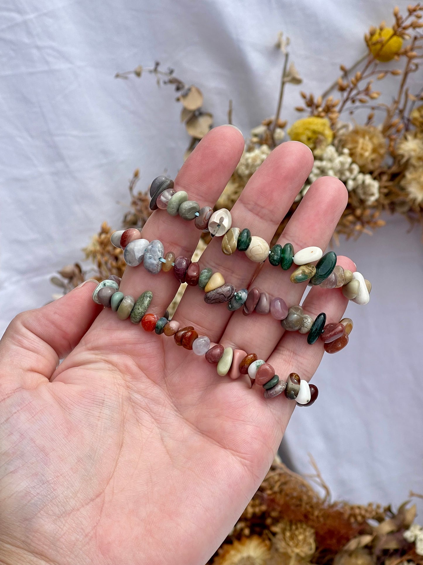 Alashan Agate Chip Bracelet