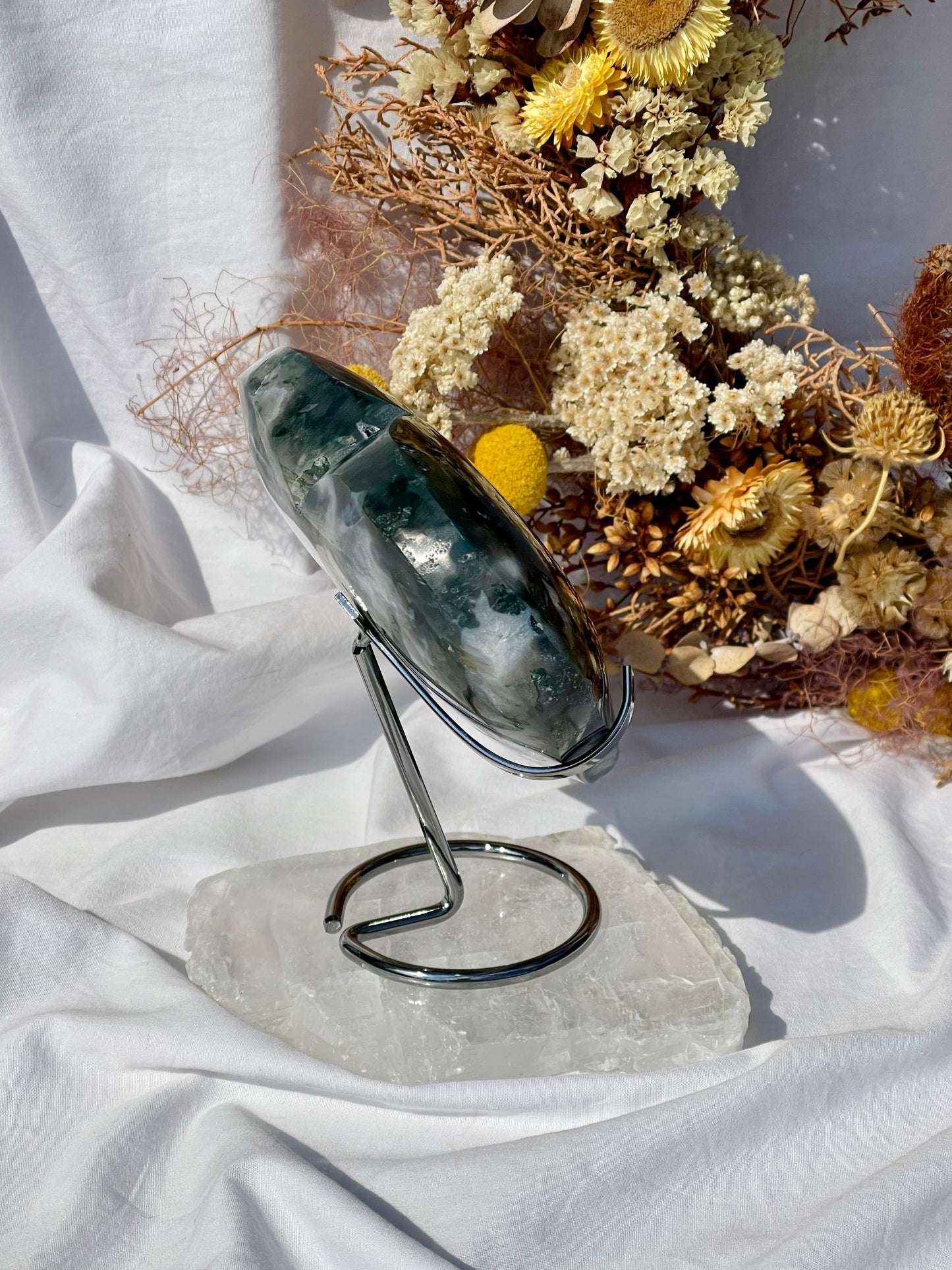 Moss Agate Heart #1