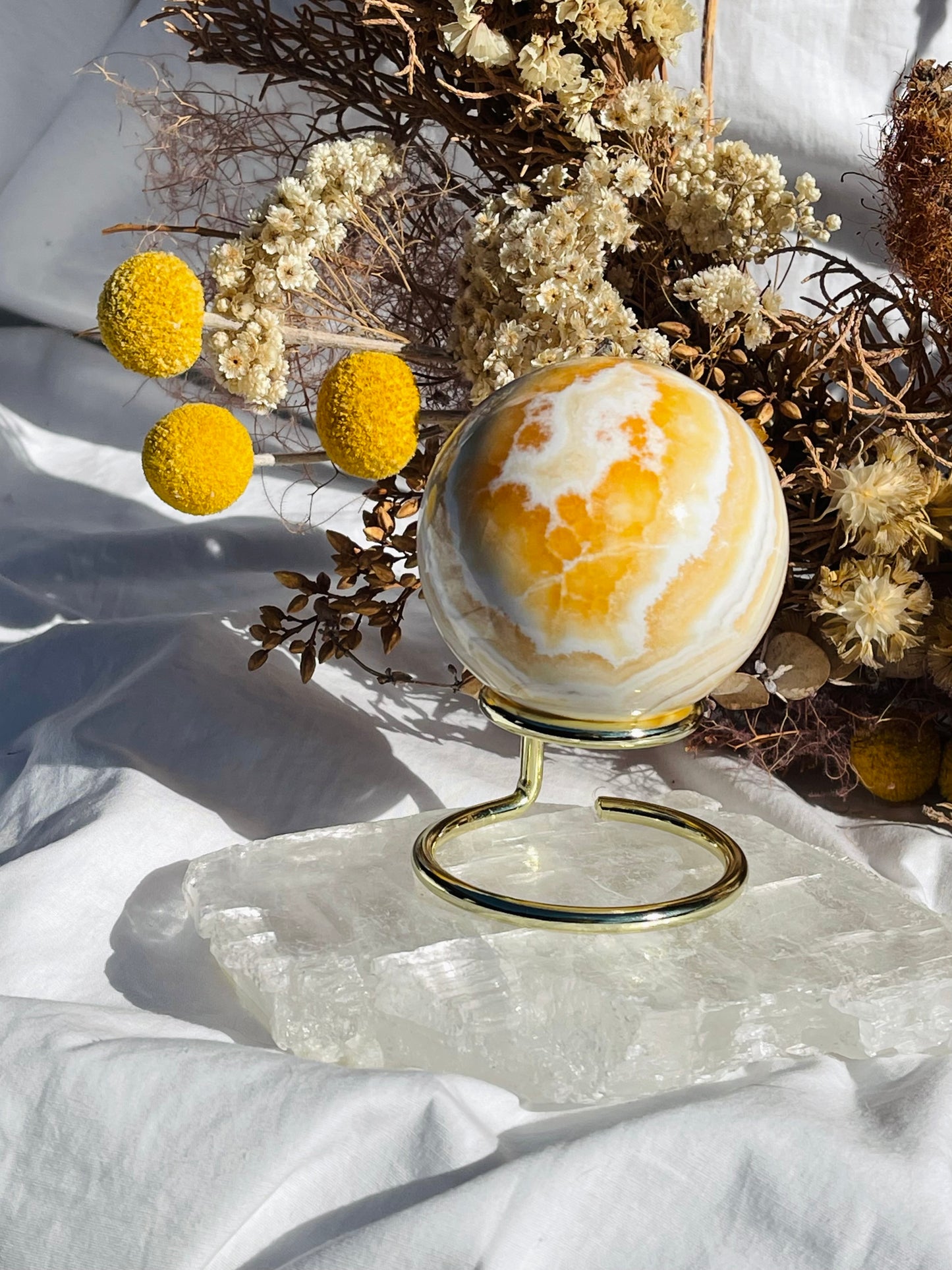 Orange Calcite Sphere