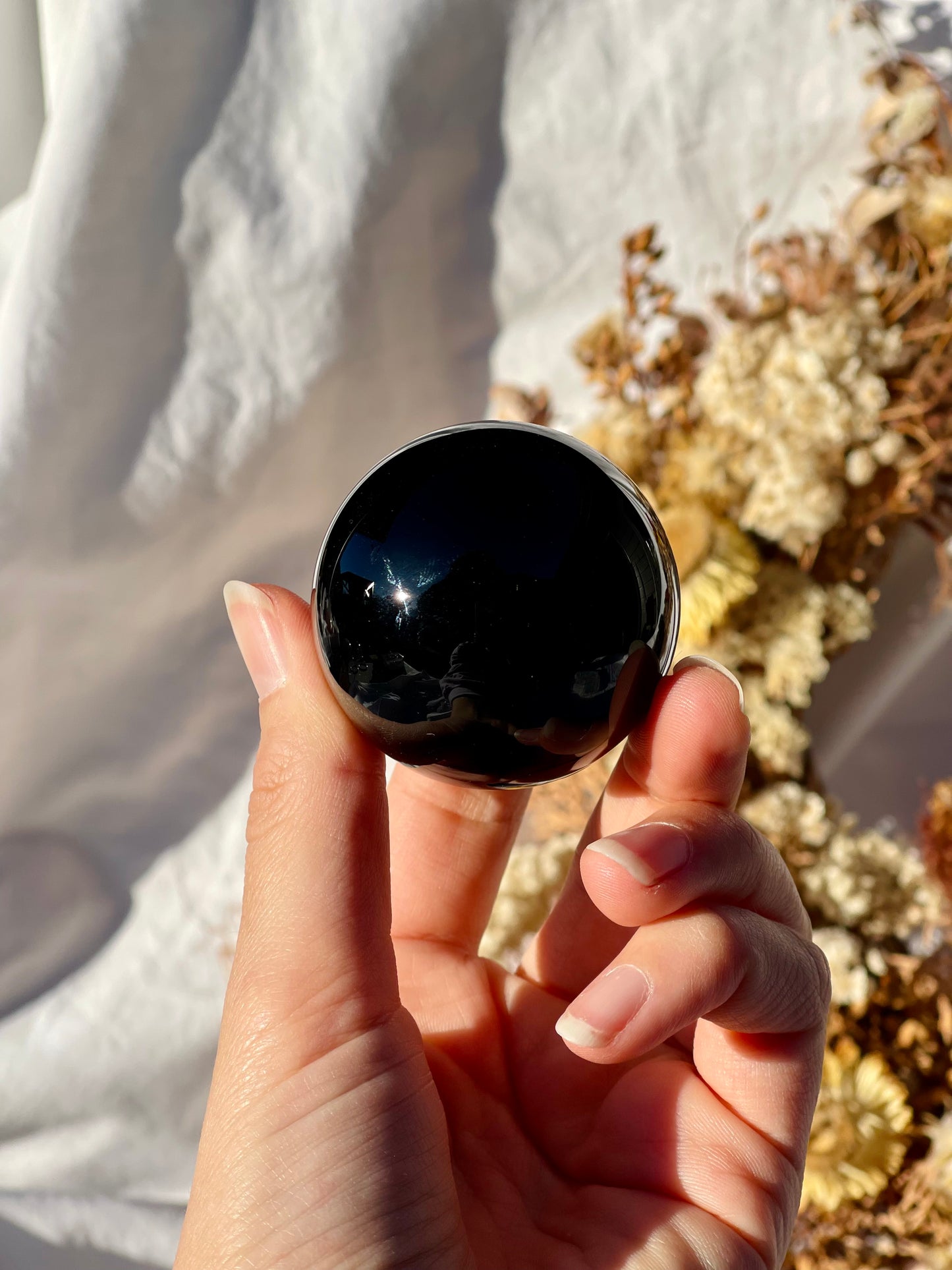 Black Obsidian Sphere