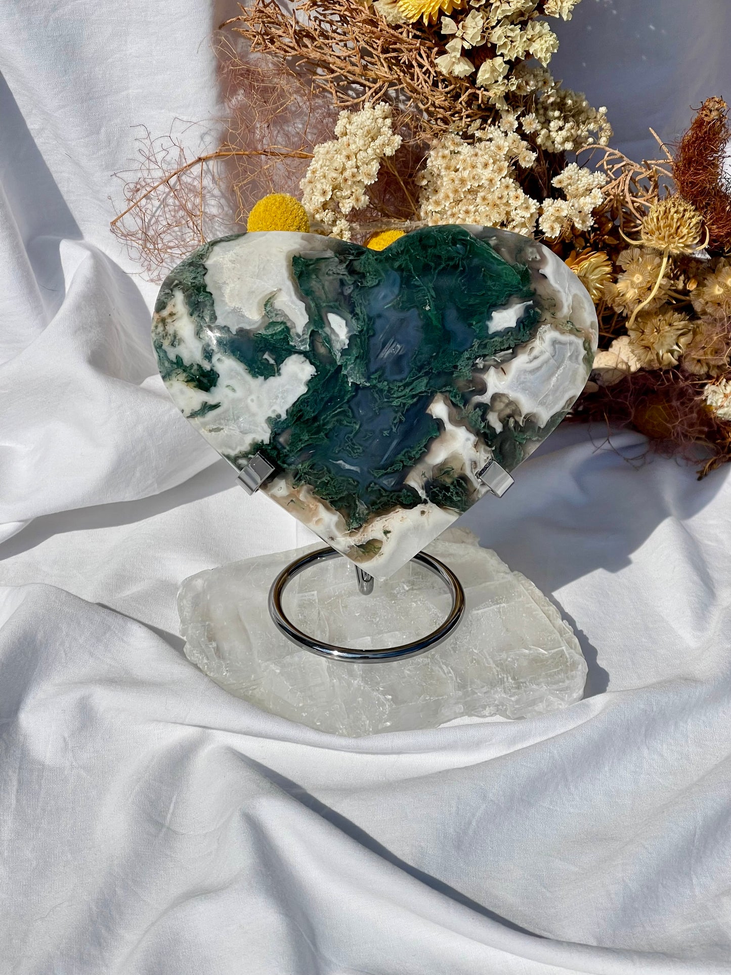 Moss Agate Heart #2