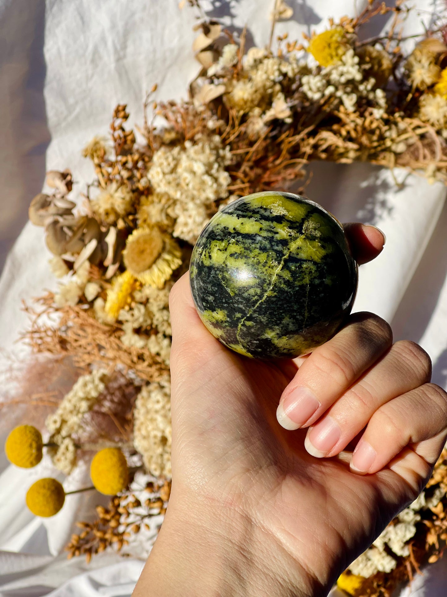 Jade & Hematite Sphere #1