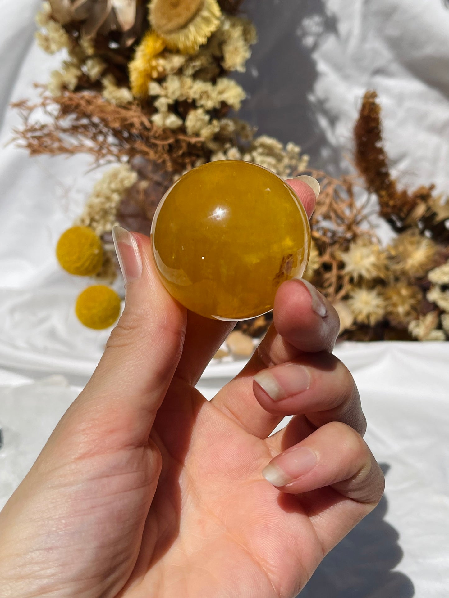 Yellow Fluorite Sphere #1