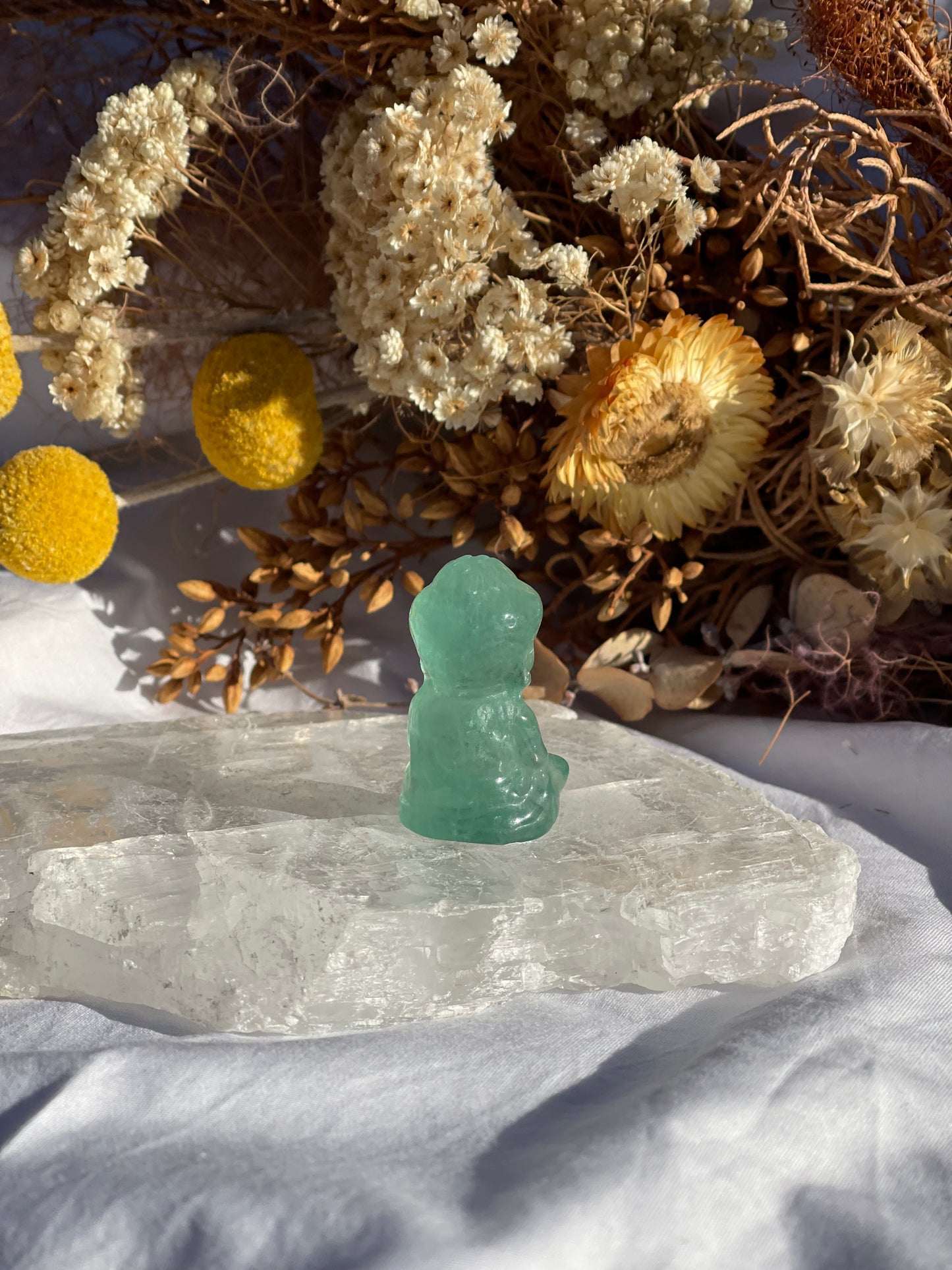 Green Fluorite Mini Buddha