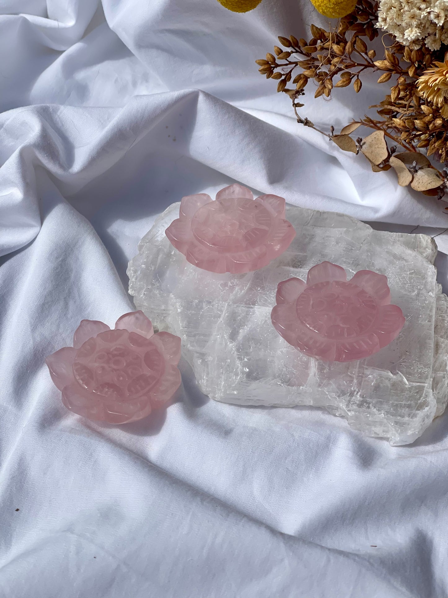 Rose Quartz Lotus