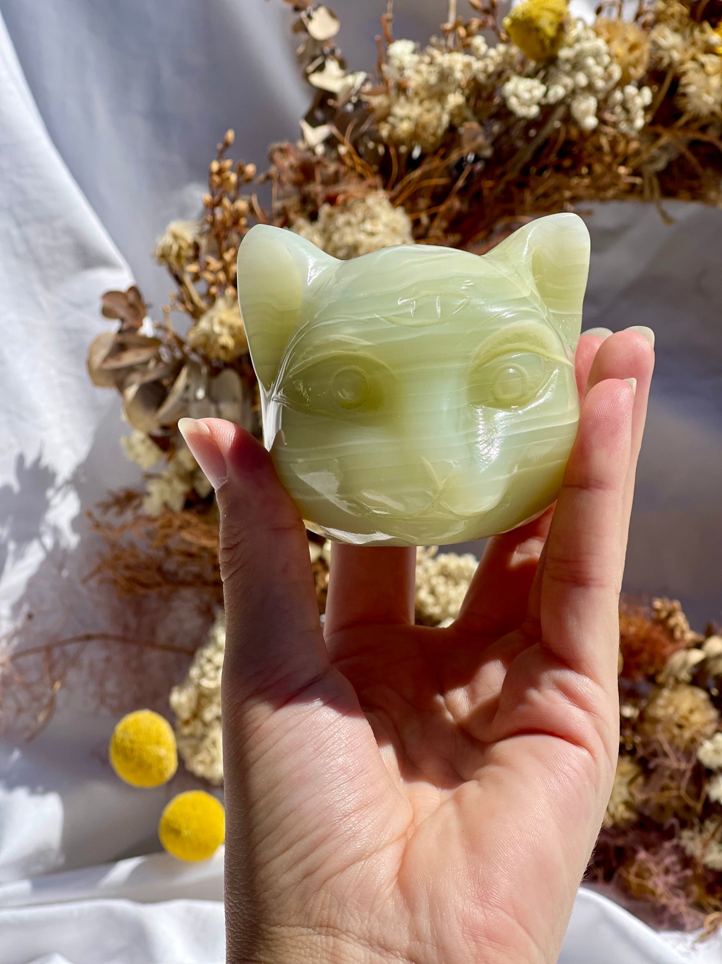 Afghanistan Jade Cat Head