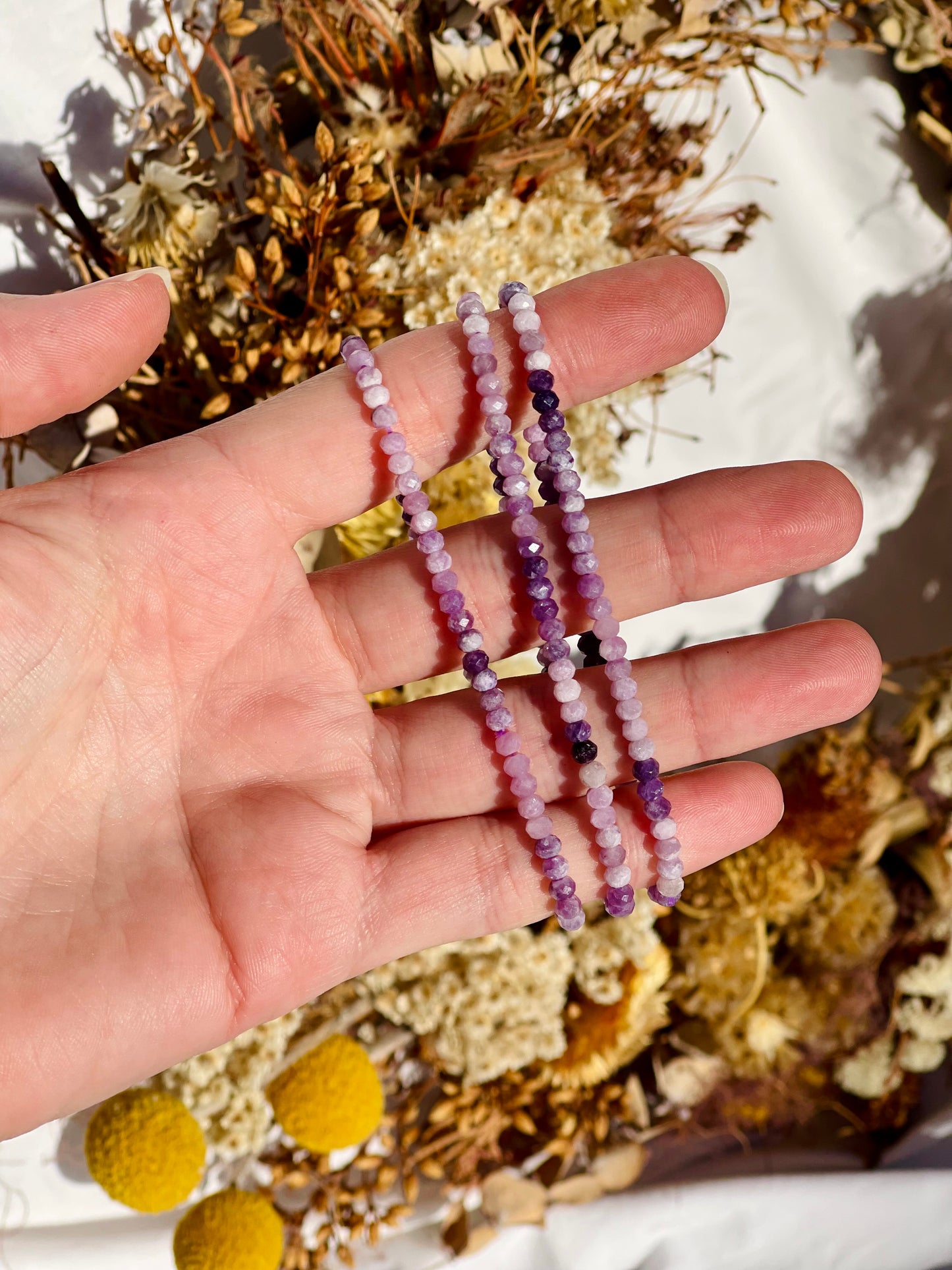 Lepidolite Facet Bracelet
