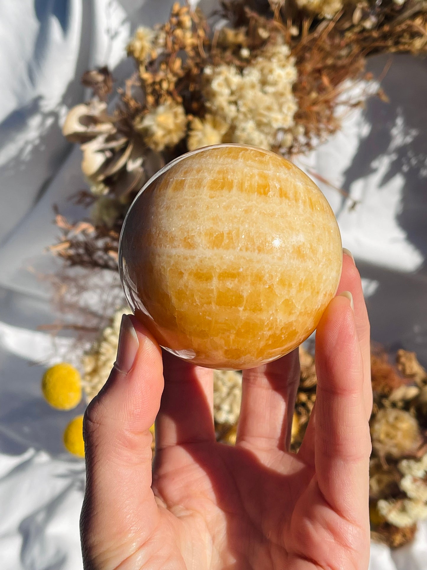 Orange Calcite Sphere