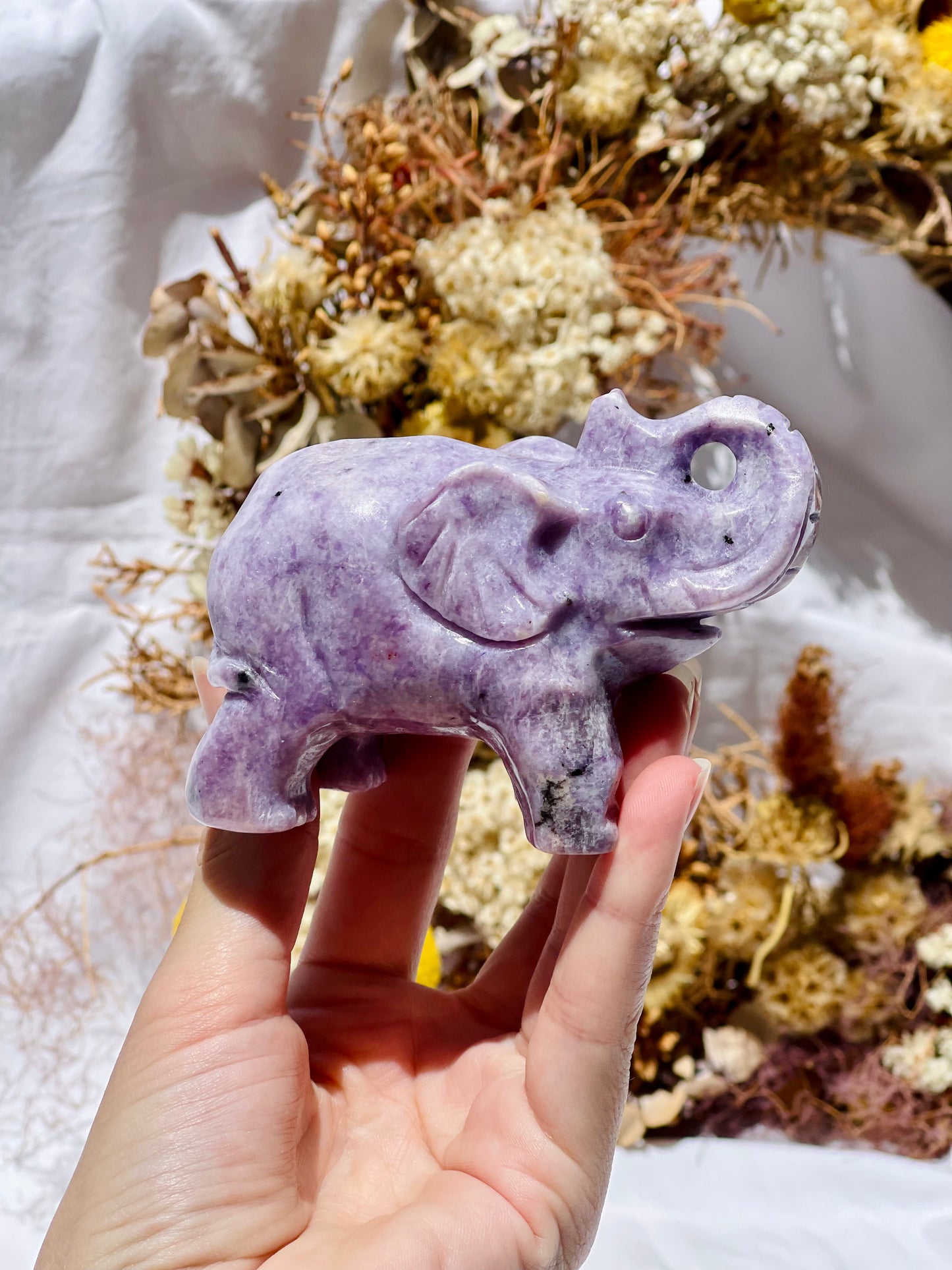 Lepidolite Elephant