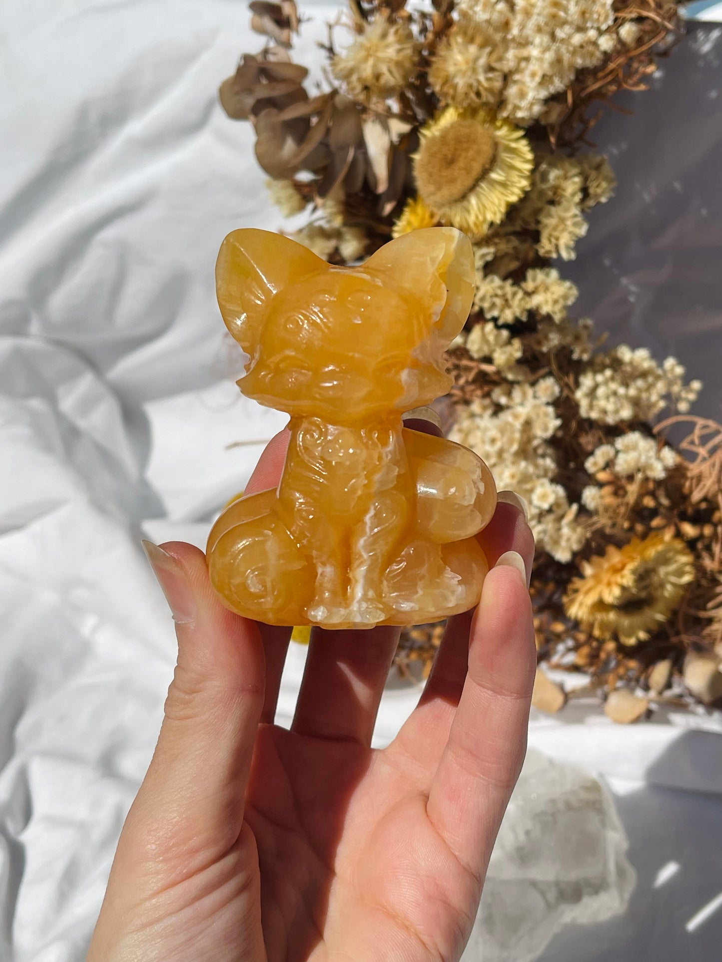 Orange Calcite Fox #1