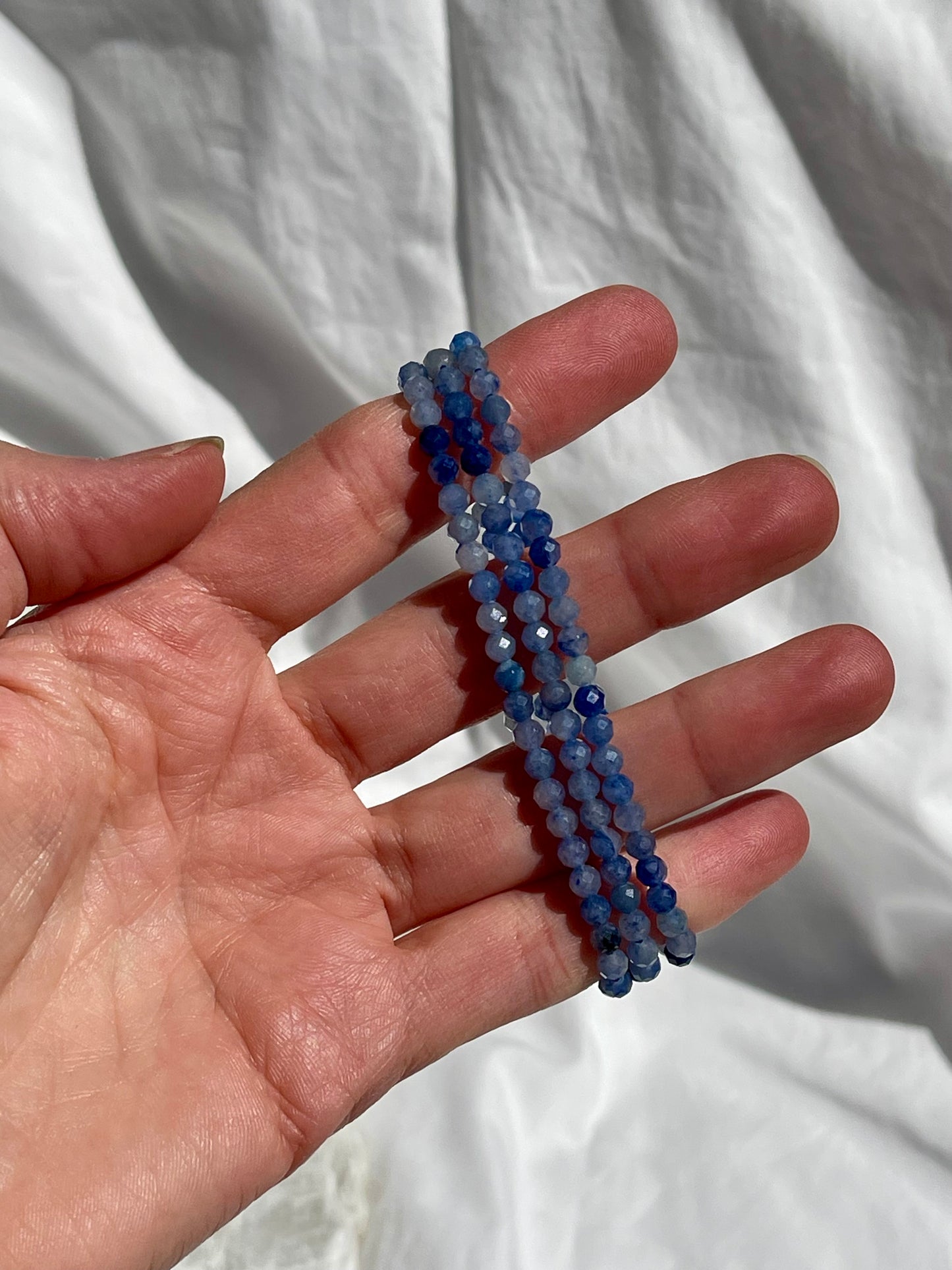 Blue Aventurine Facet Bracelet