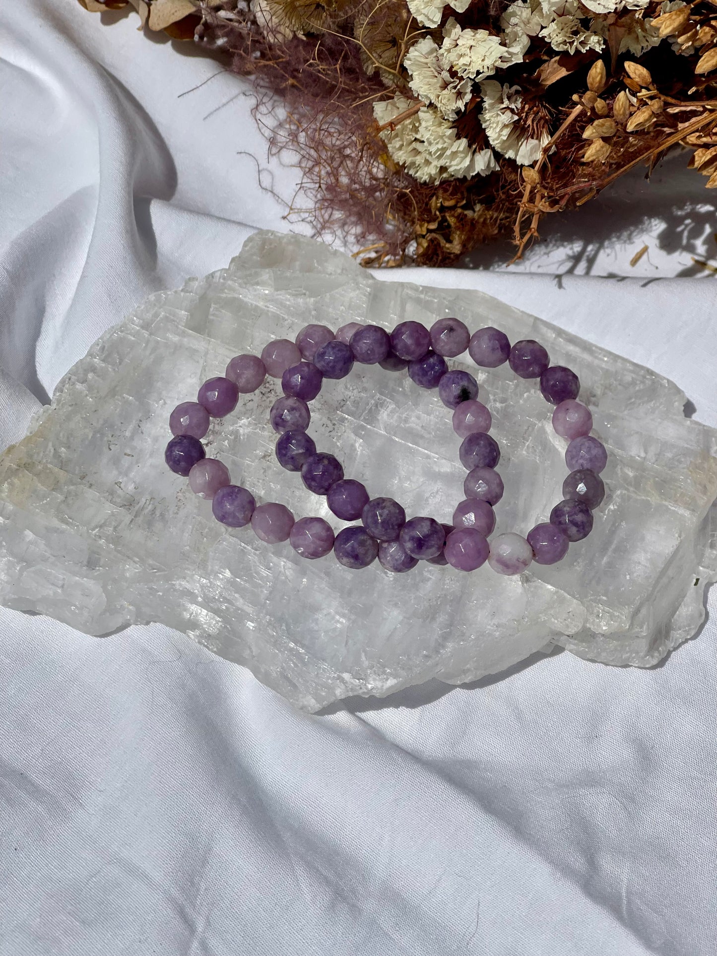 Lepidolite Faceted Bracelet