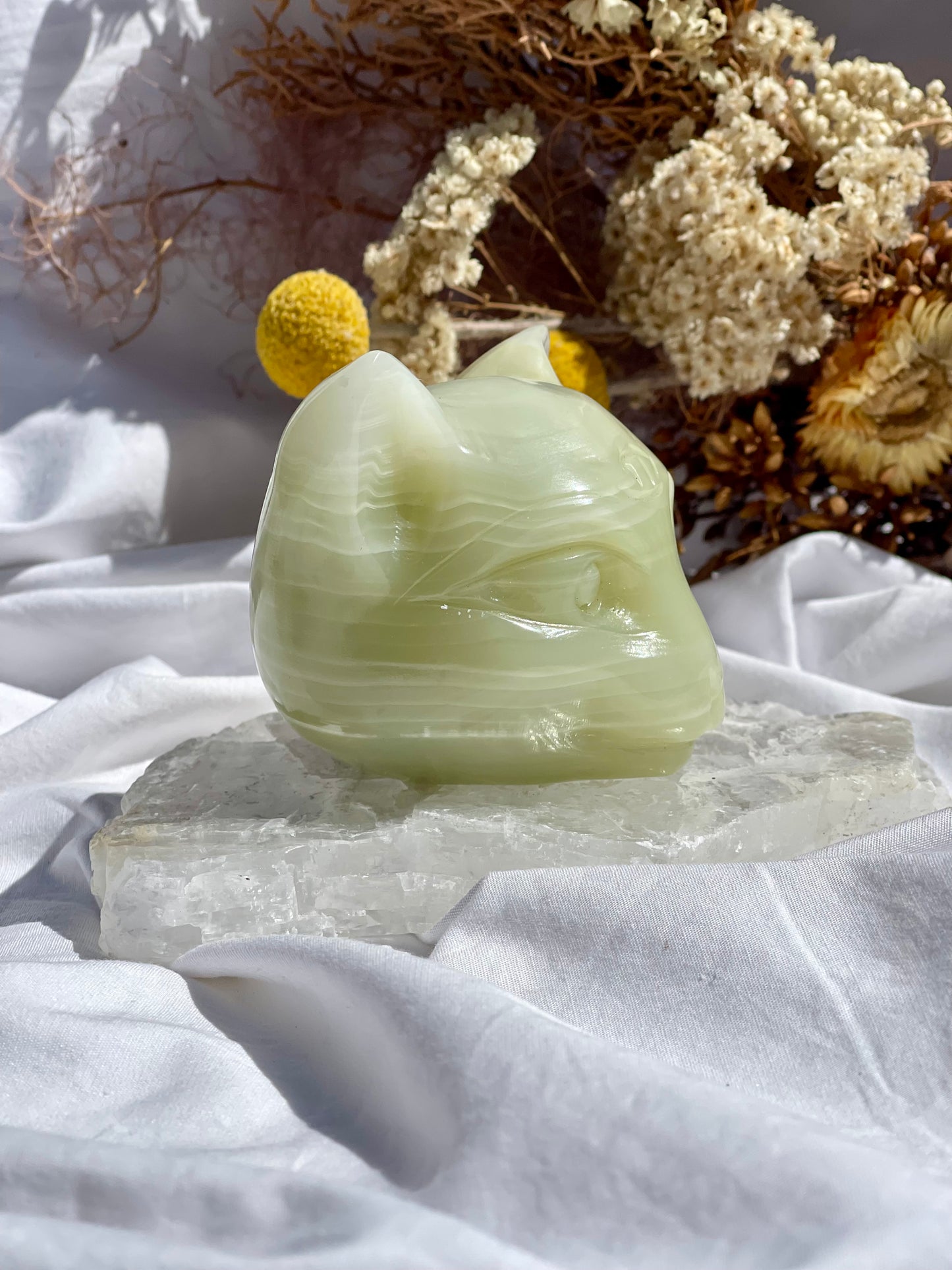 Afghanistan Jade Cat Head