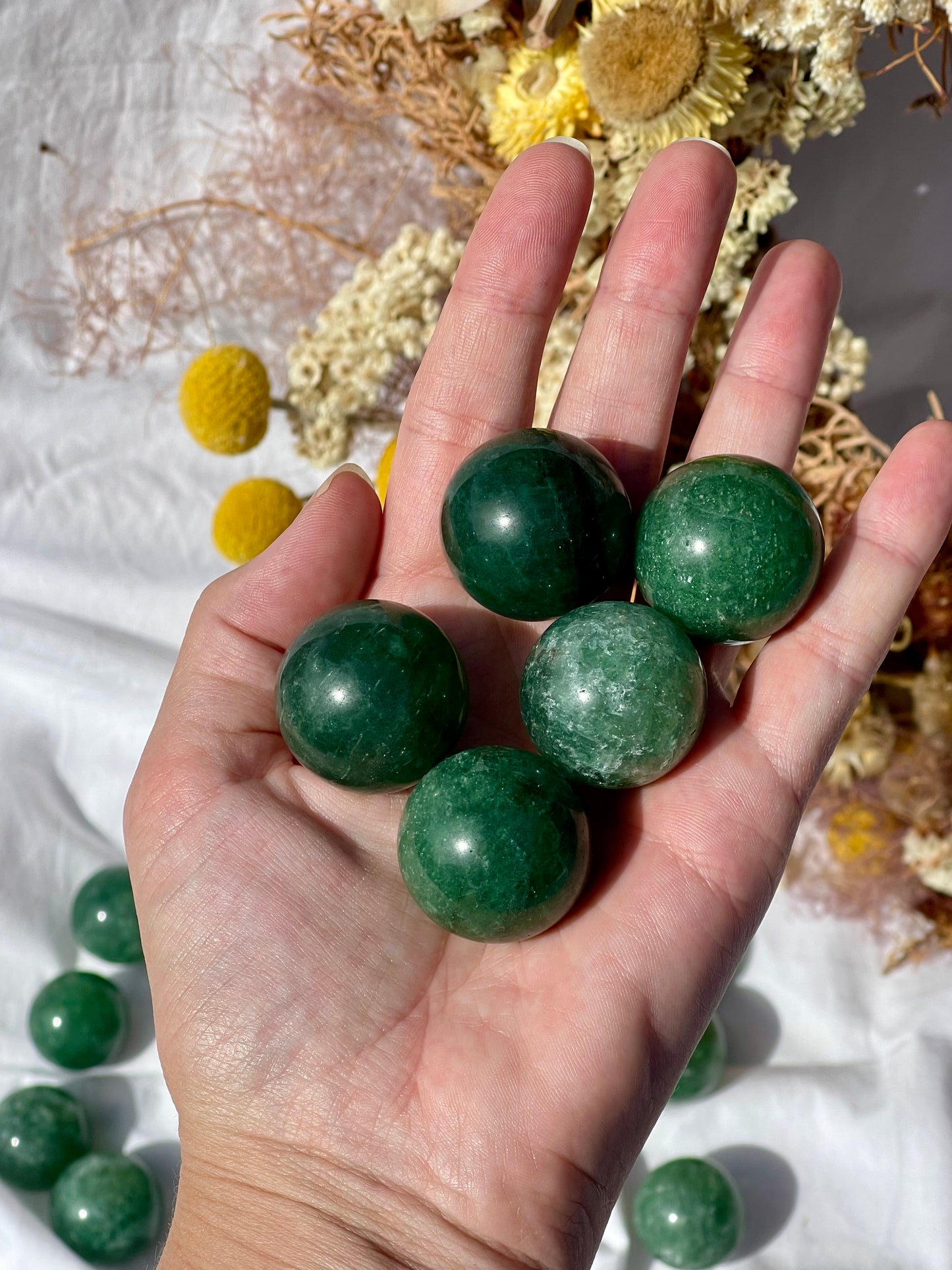 Green Strawberry Quartz Sphere