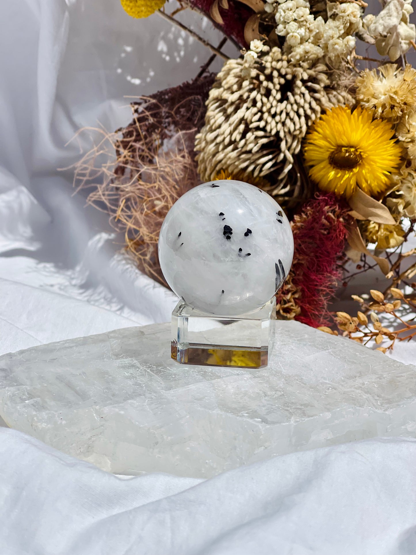 Tourmalated Quartz Sphere #1