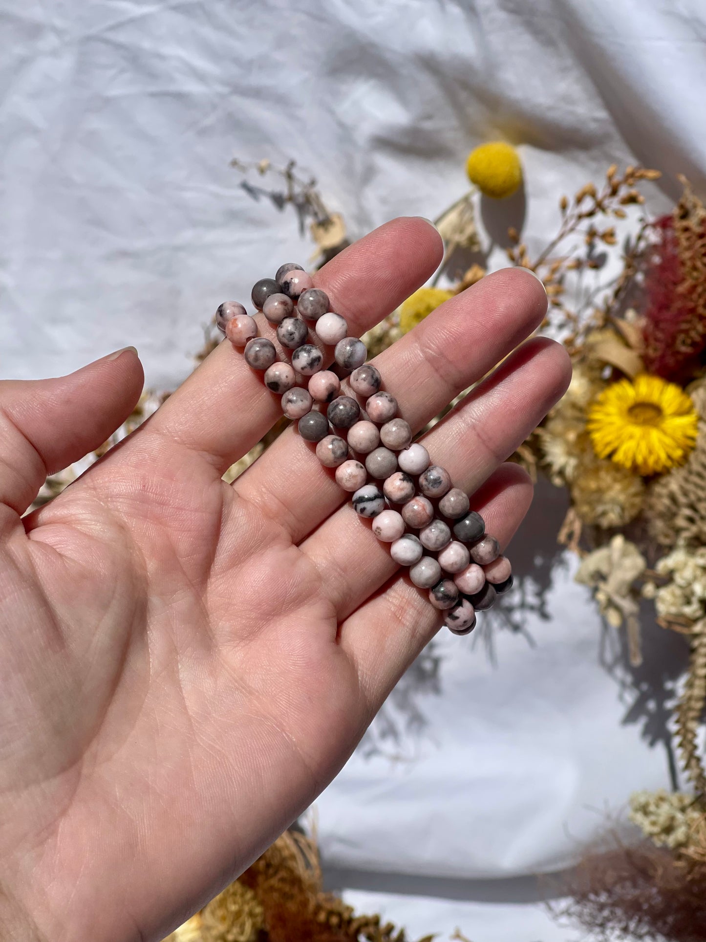 Pink Zebra stone Bracelet