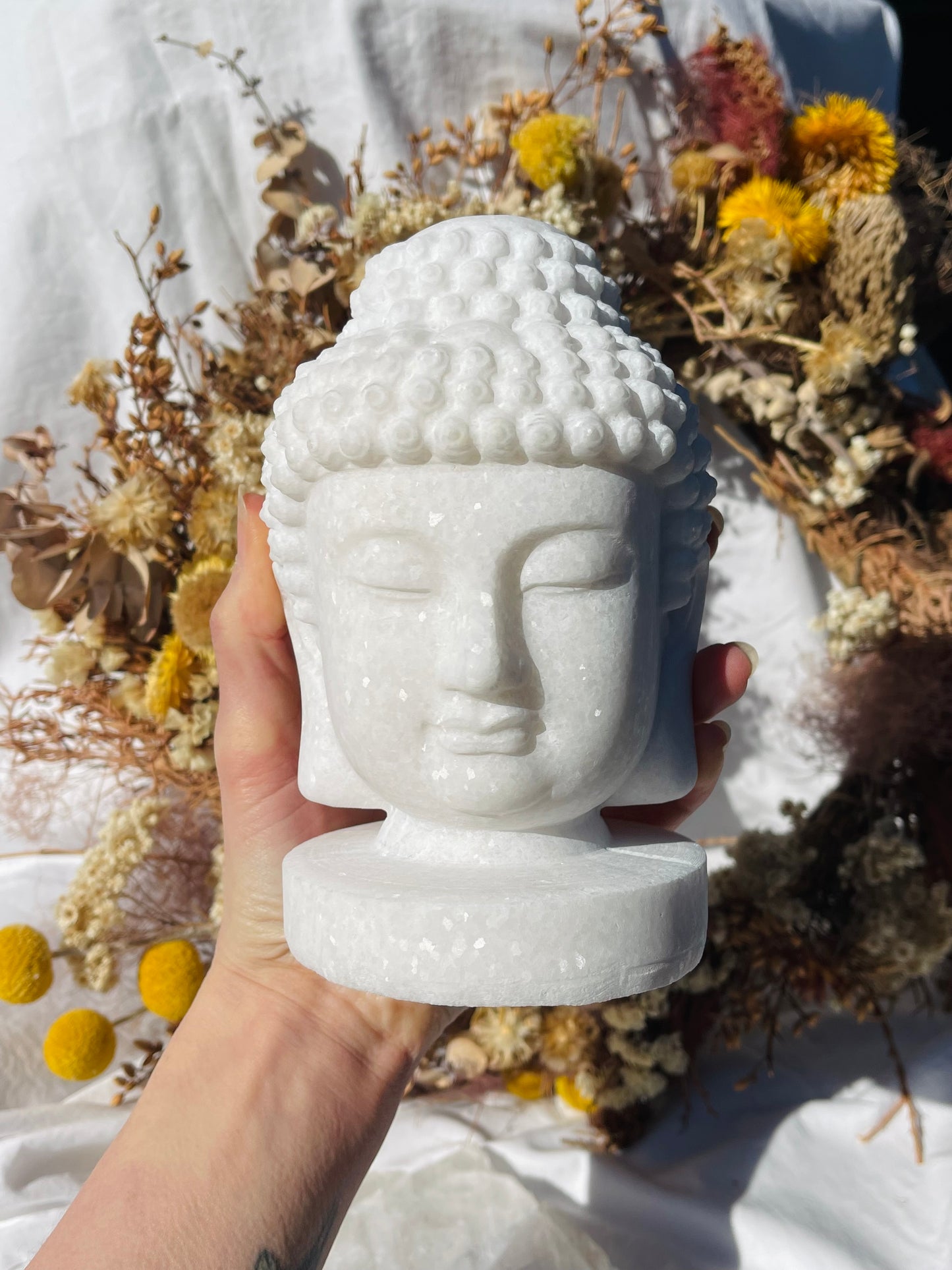White Jade Buddha Head