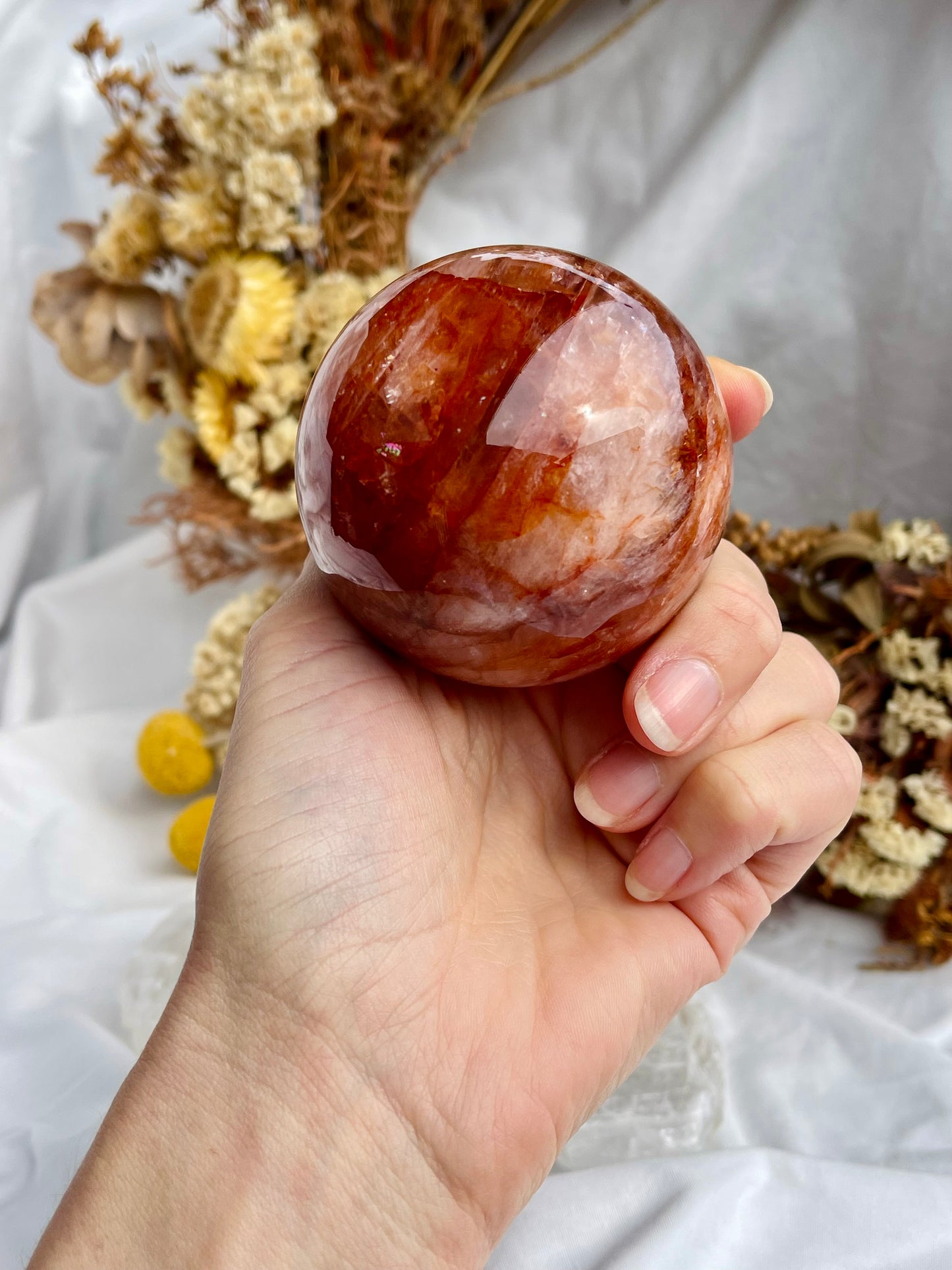 Fire Quartz Sphere