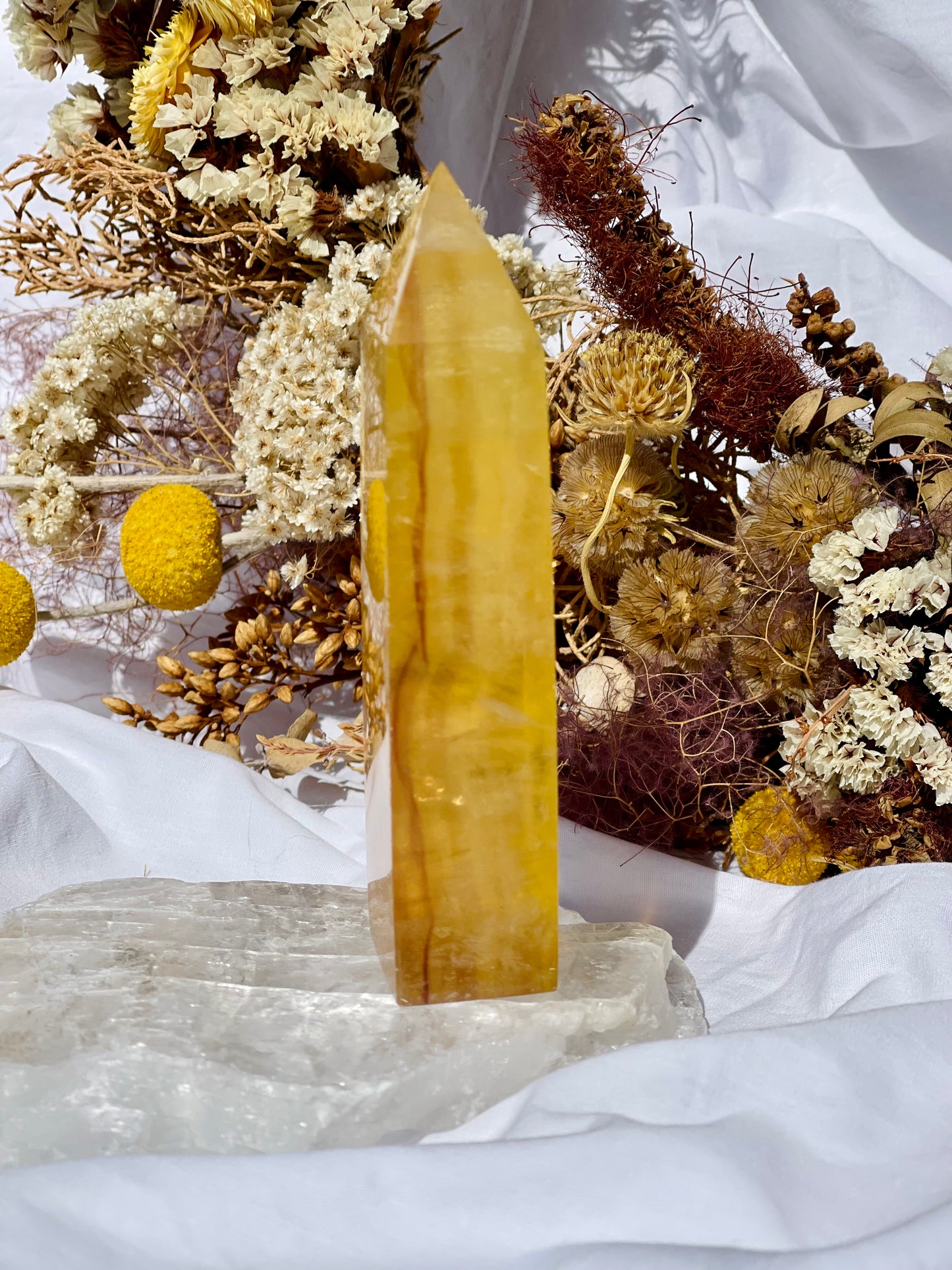 Yellow Fluorite Point