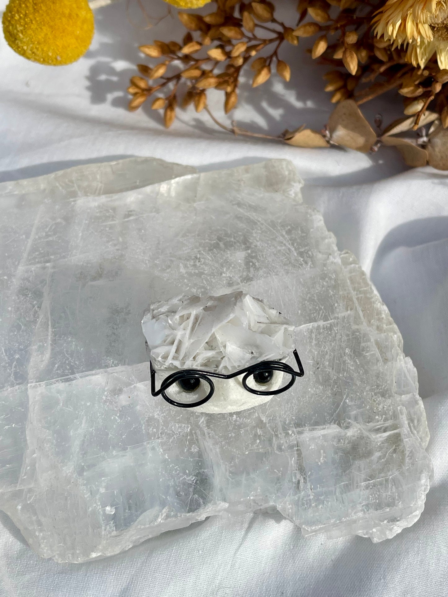 Angel Wing Calcite Critter With Glasses #1