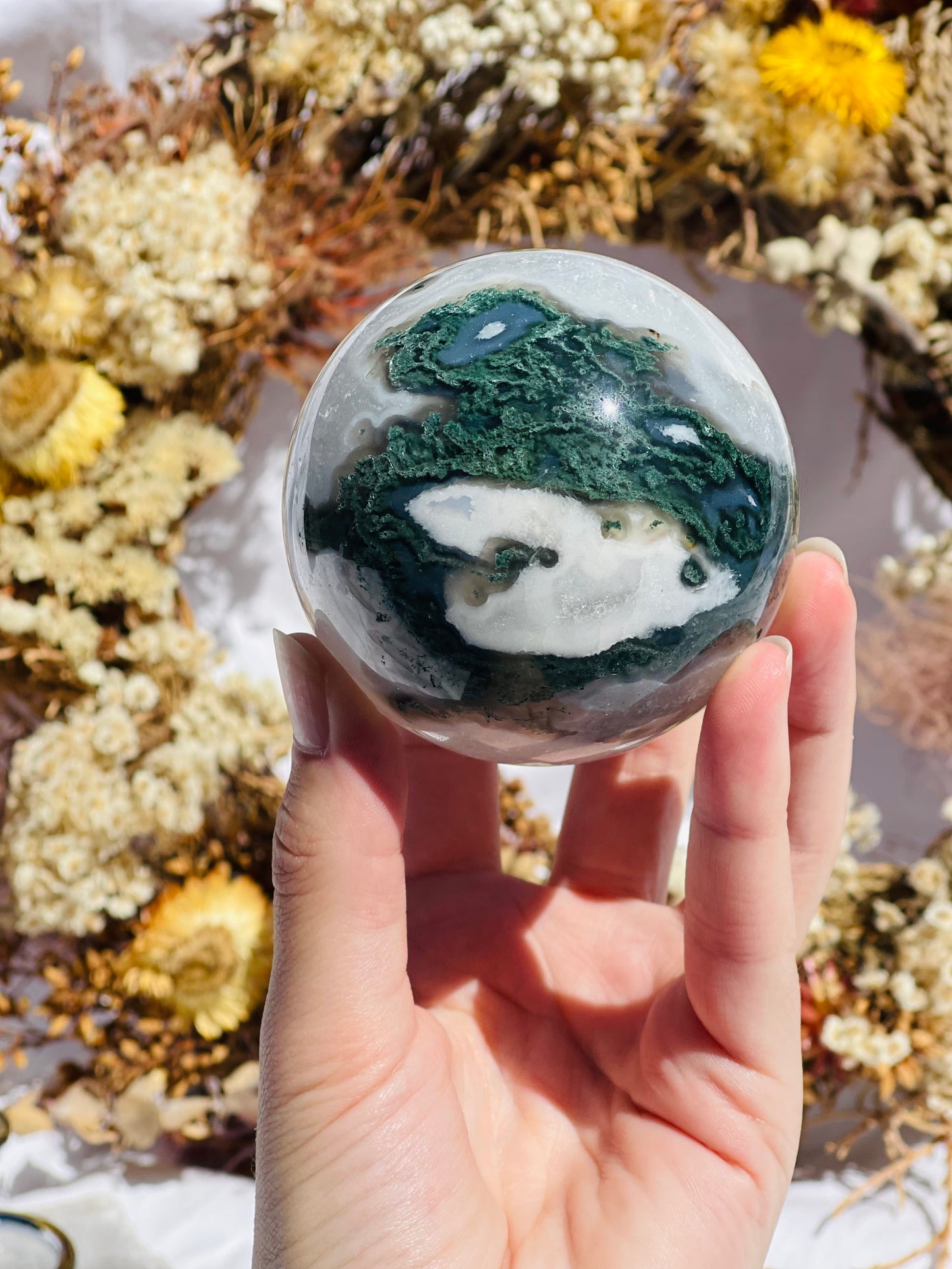 Moss Agate Sphere #2
