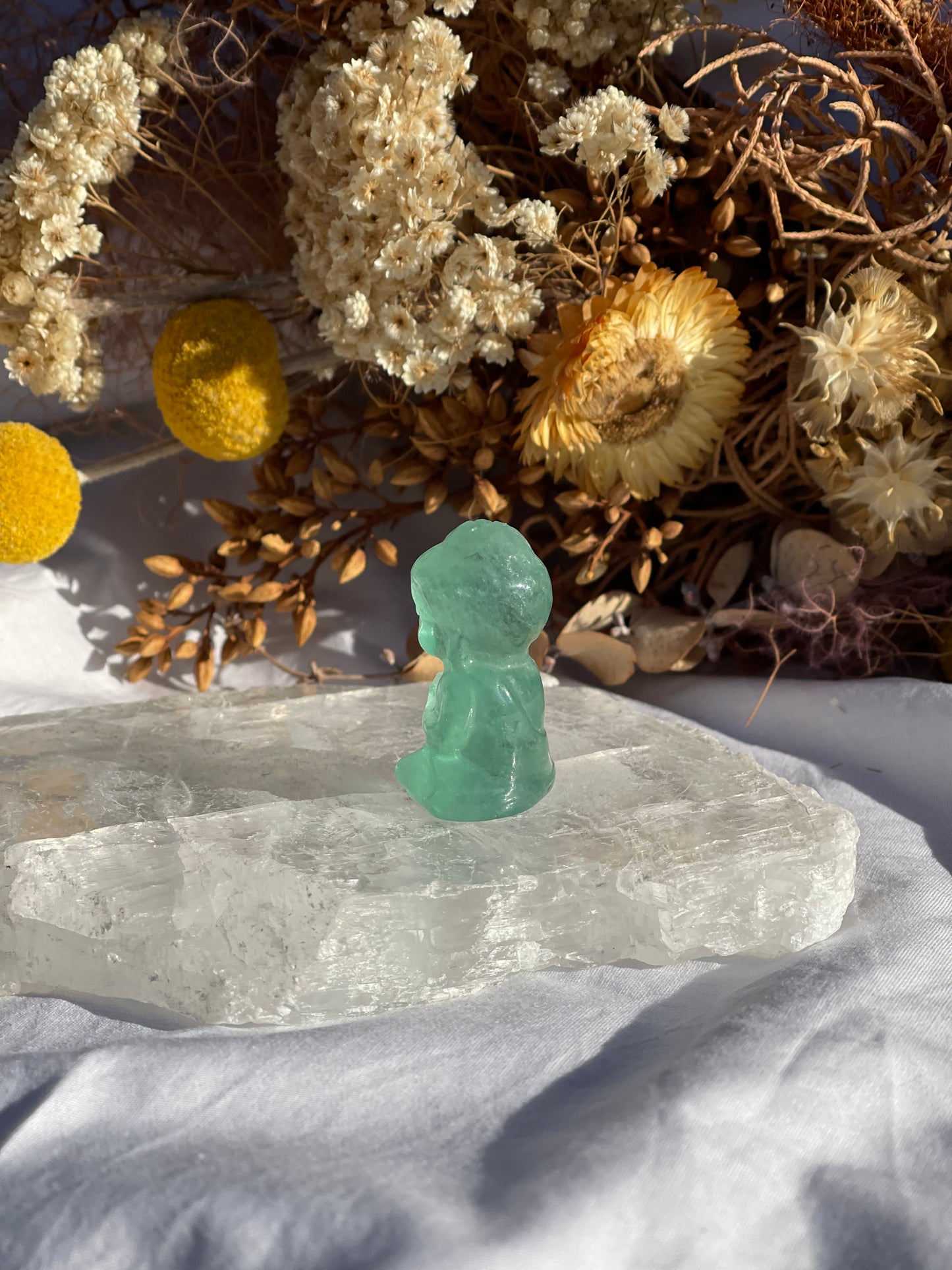 Green Fluorite Mini Buddha