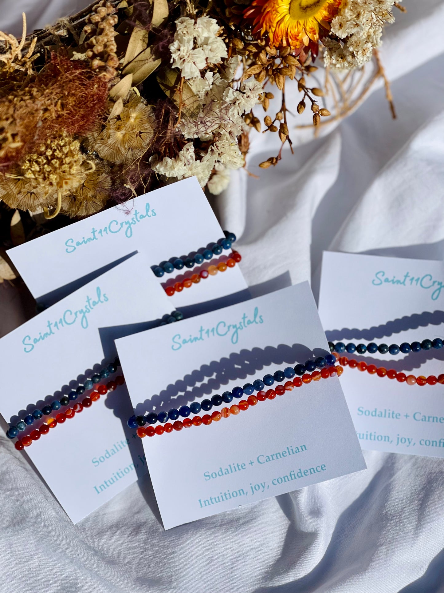 Bracelet Set | Sodalite & Carnelian