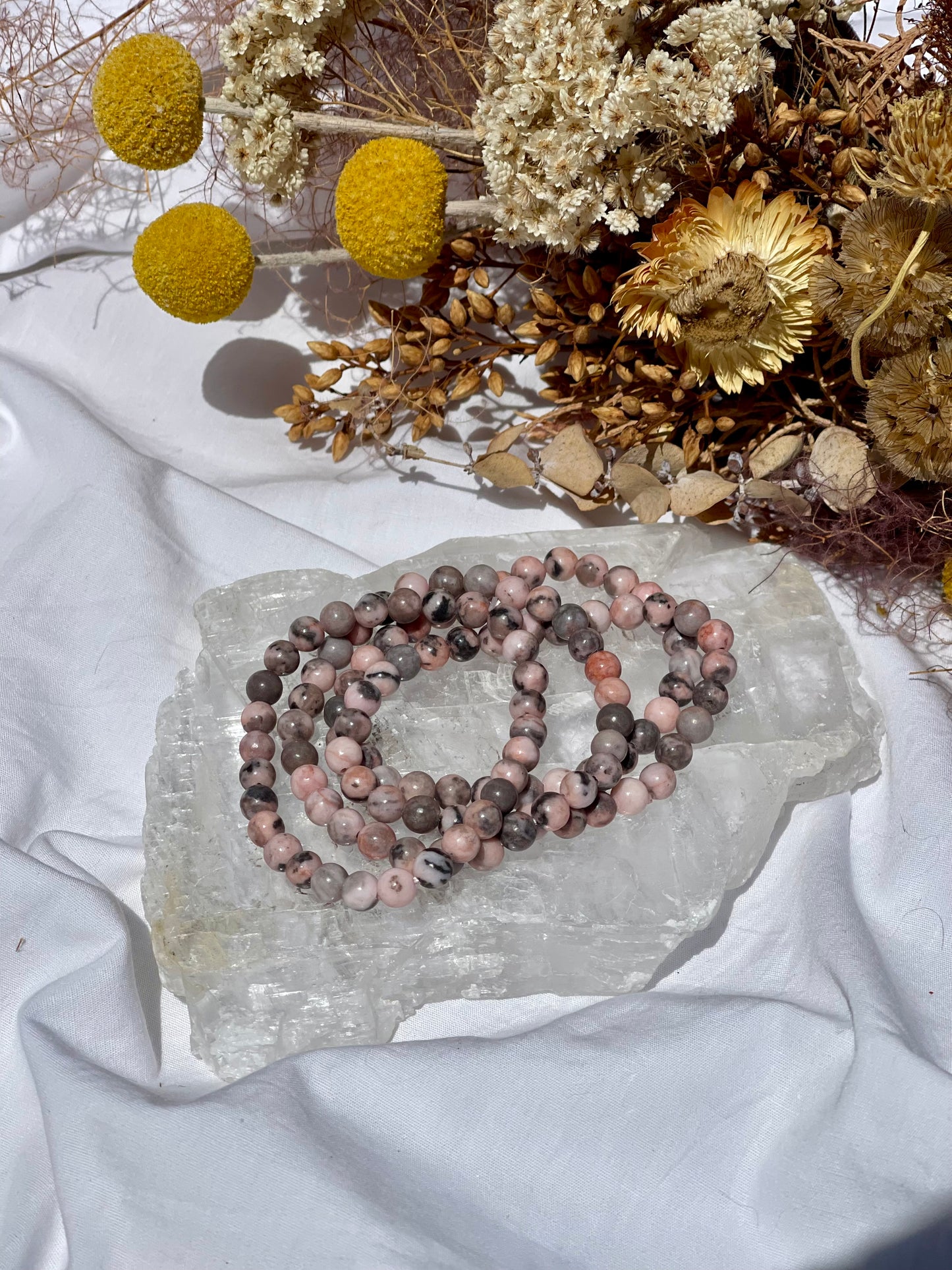 Pink Zebra stone Bracelet