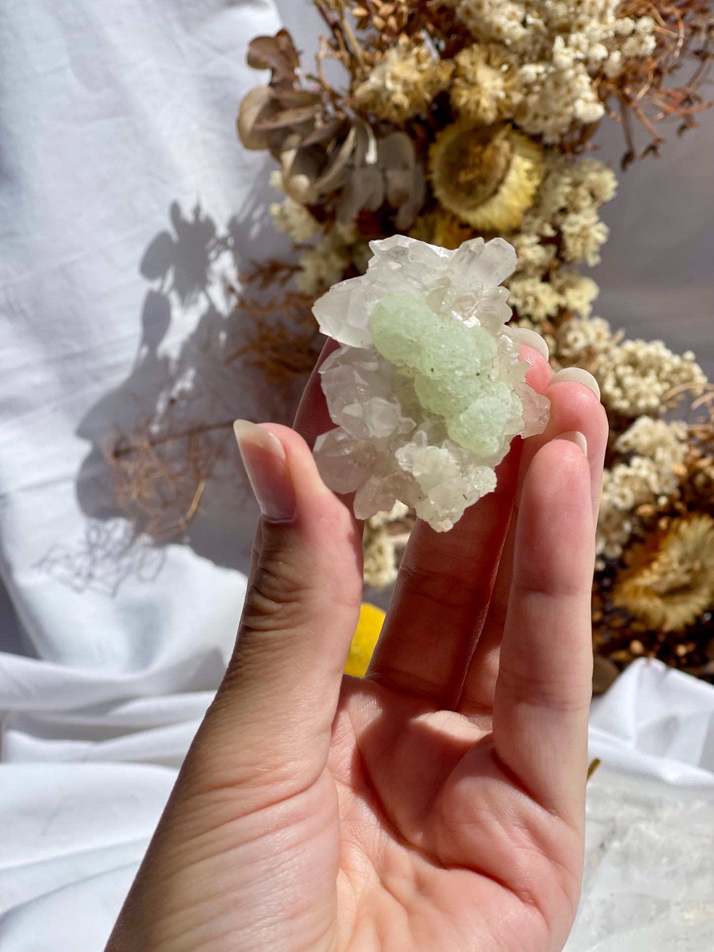 Quartz & Prehnite Specimen #2