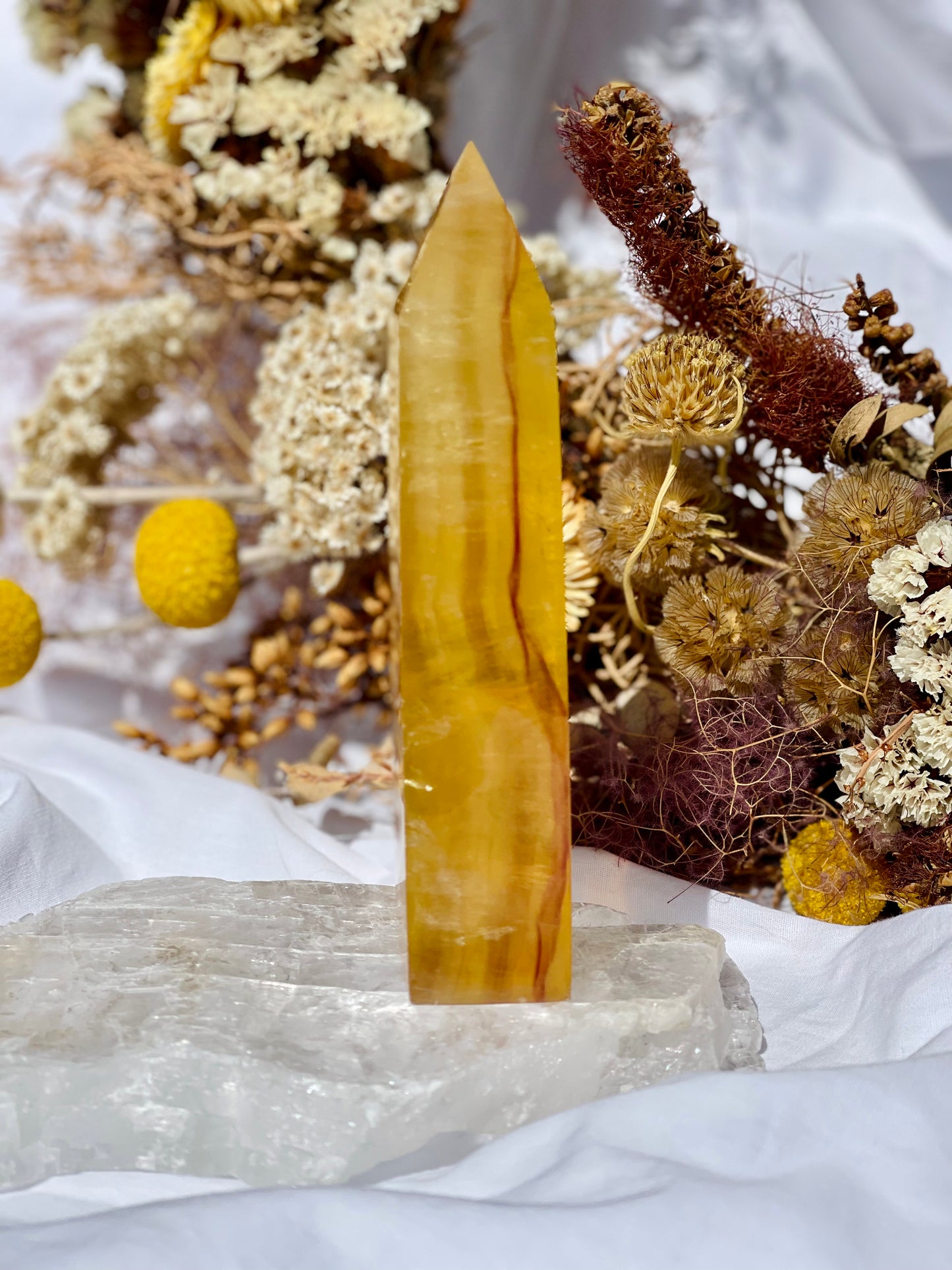Yellow Fluorite Point