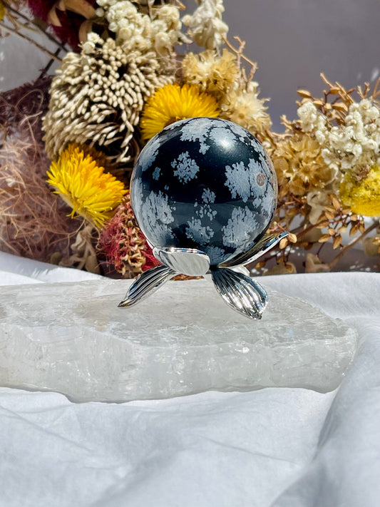 Snowflake Obsidian Sphere #1