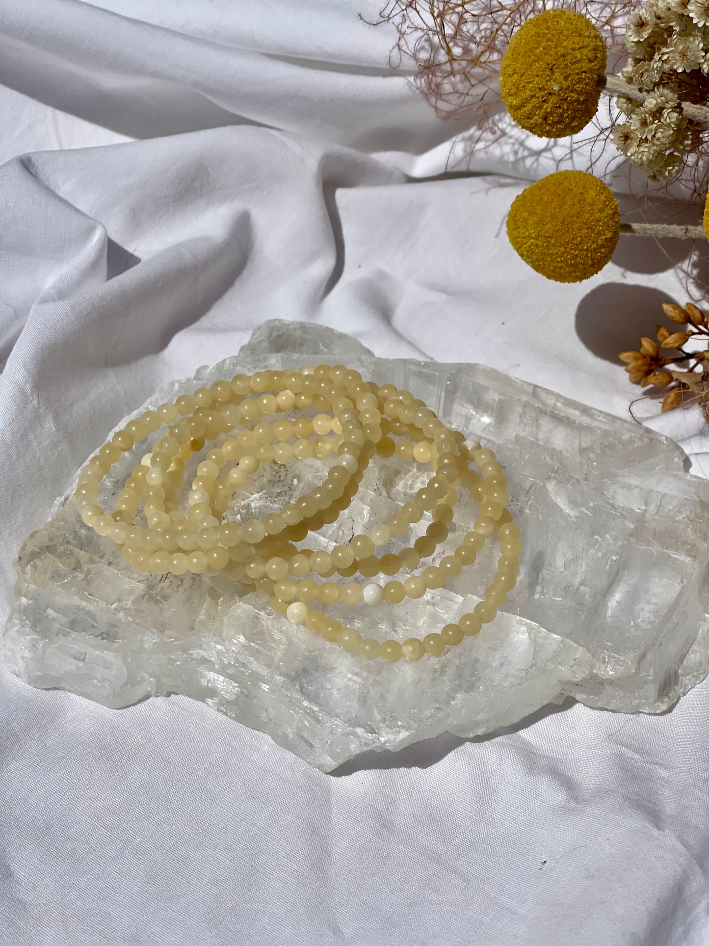 Yellow Calcite Bracelet | 4mm