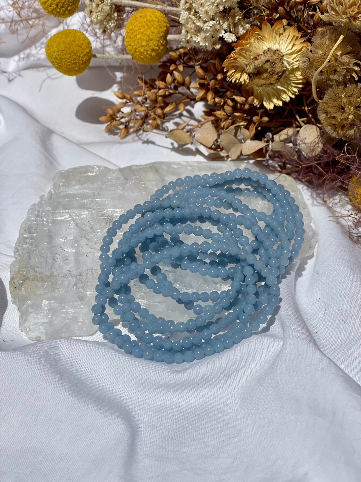 Angelite Bracelet | 4mm