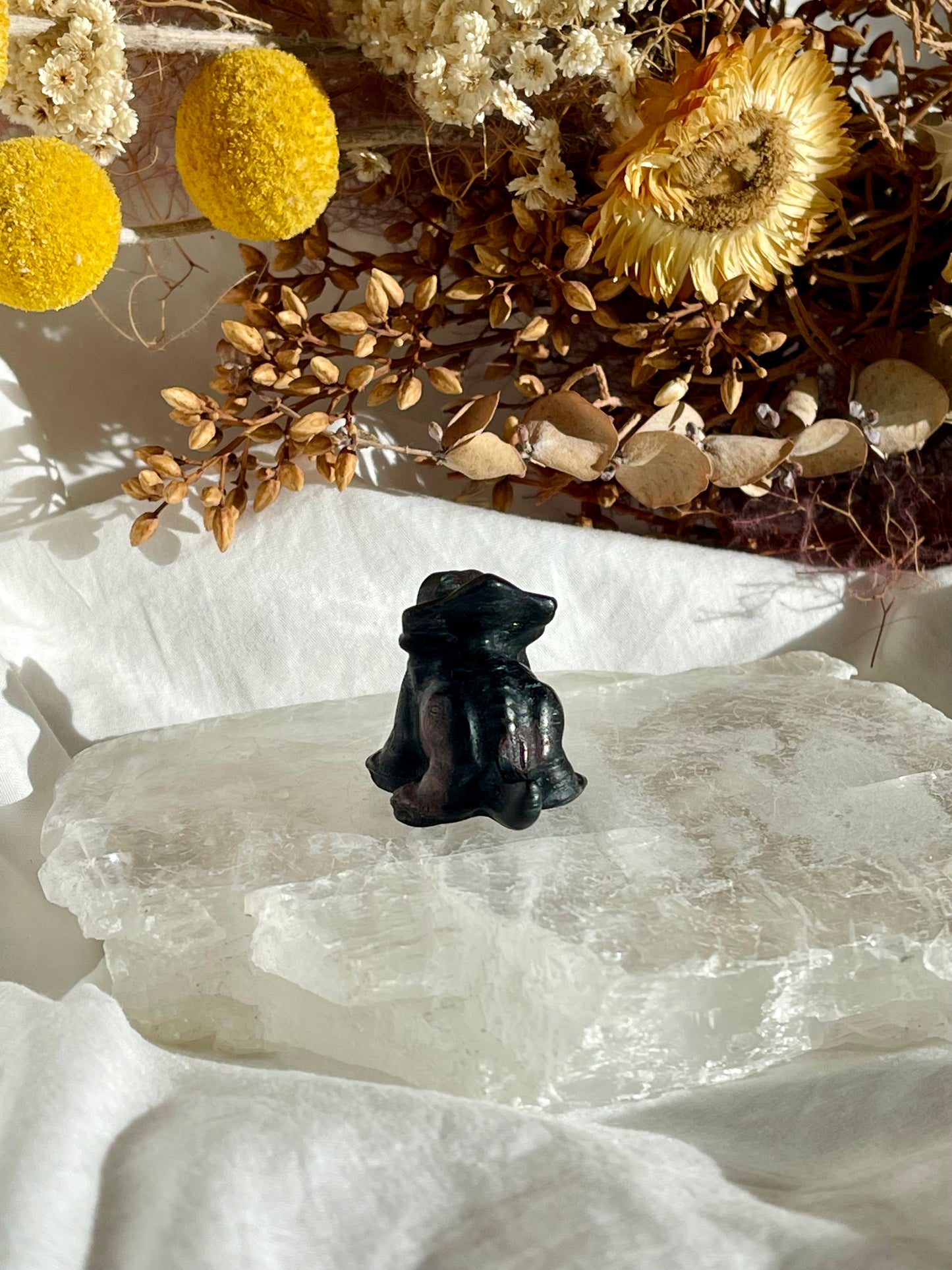 Garnet / Astrophyllite Baby Triceratops