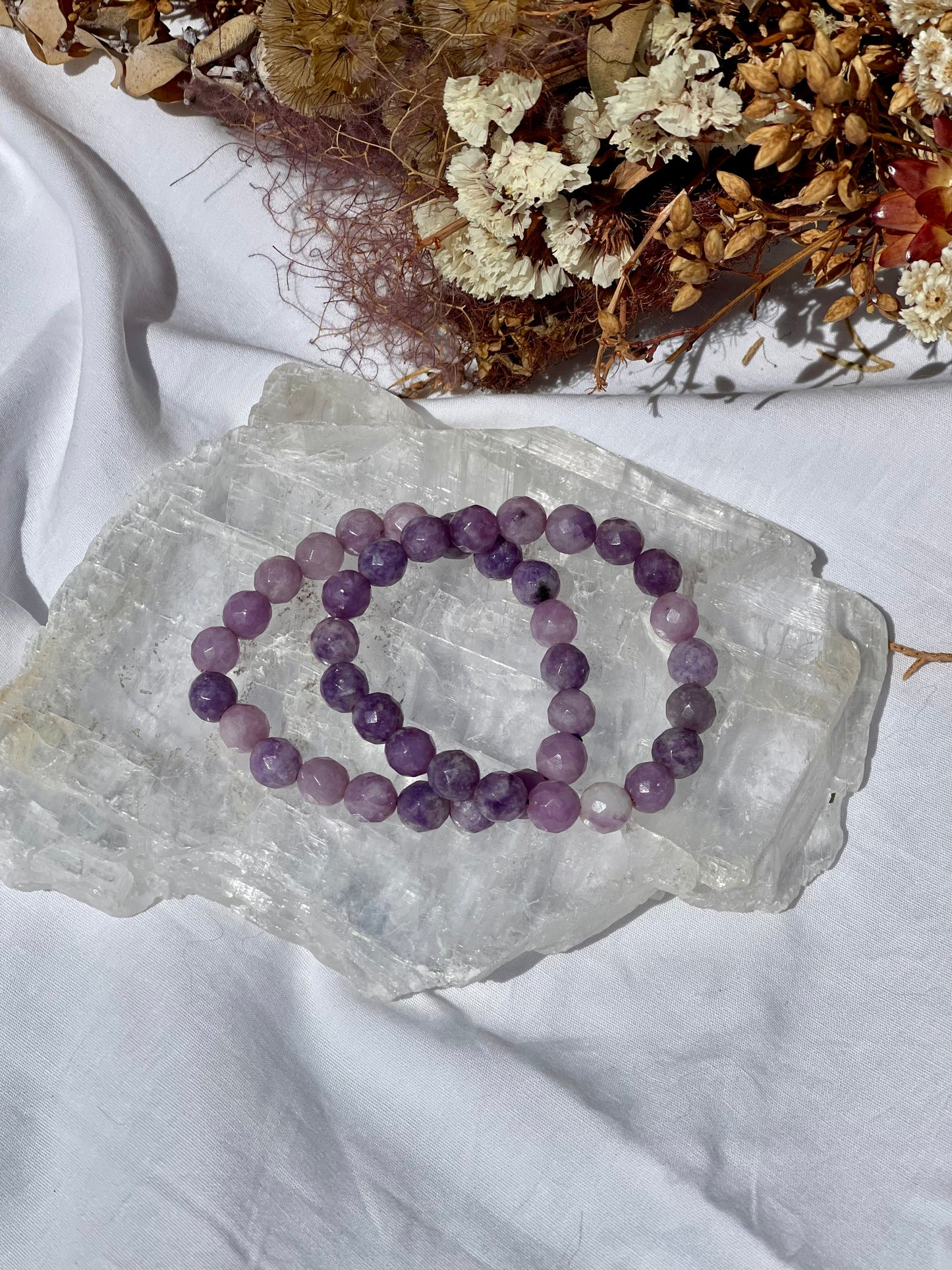 Lepidolite Faceted Bracelet