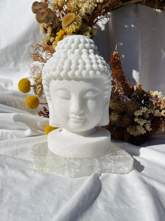 White Jade Buddha Head