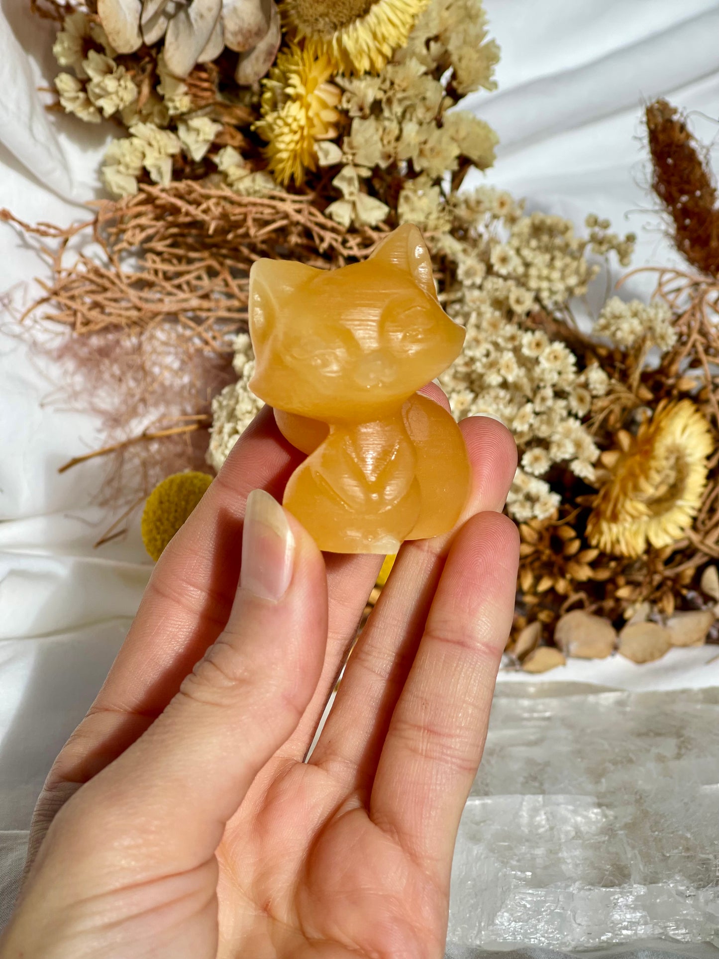 Orange Calcite Fox