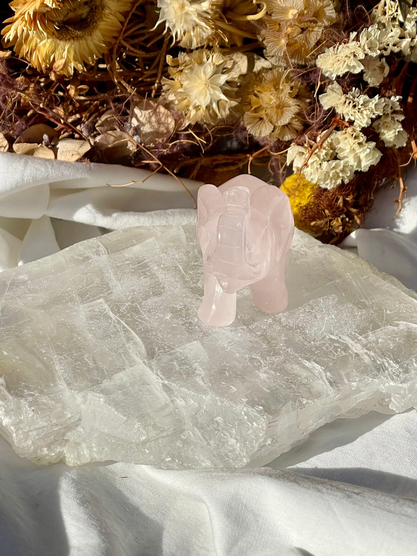 Rose Quartz Elephant