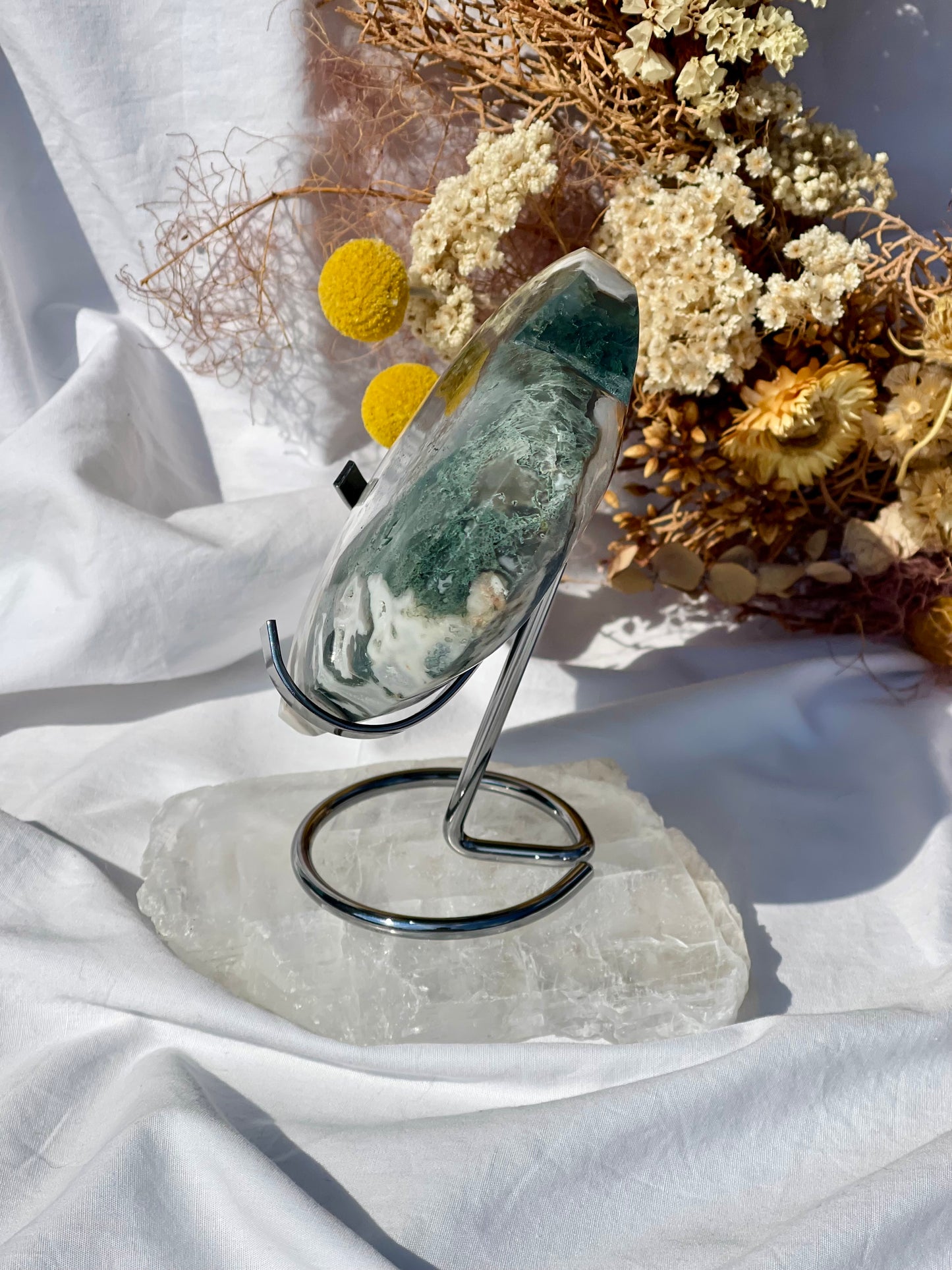 Moss Agate Heart #2