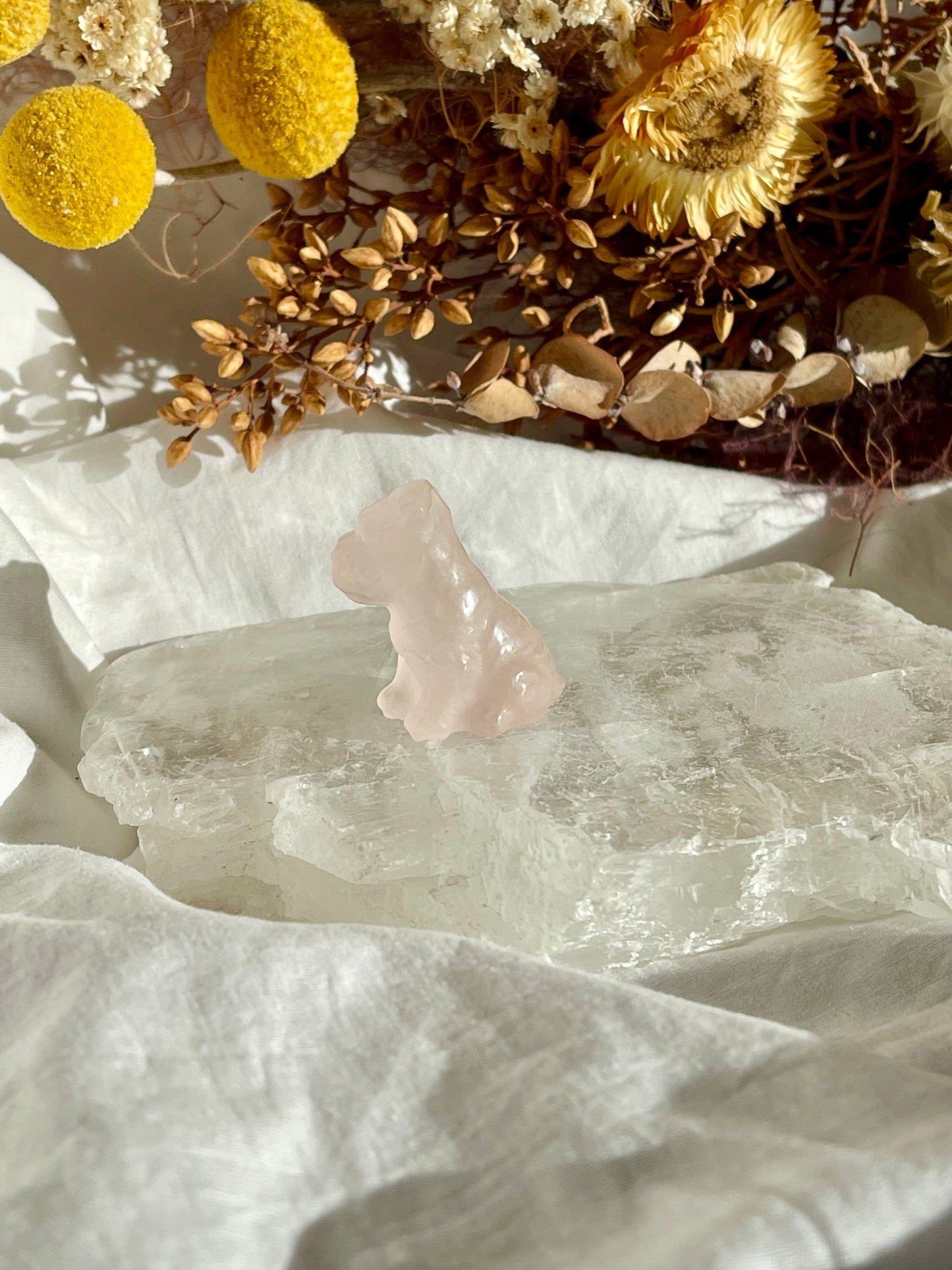 Rose Quartz Scottie Dog