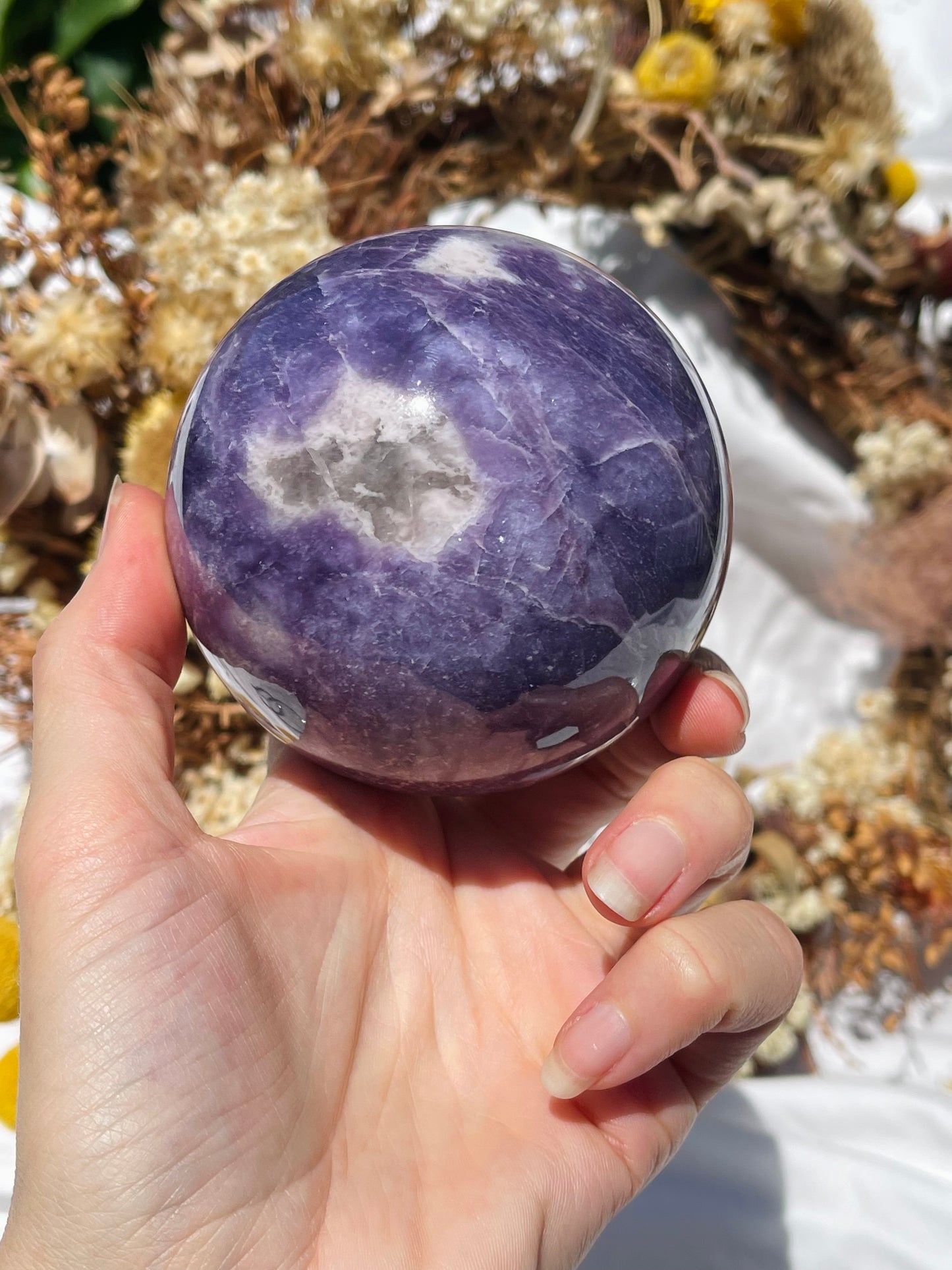 Lepidolite Sphere
