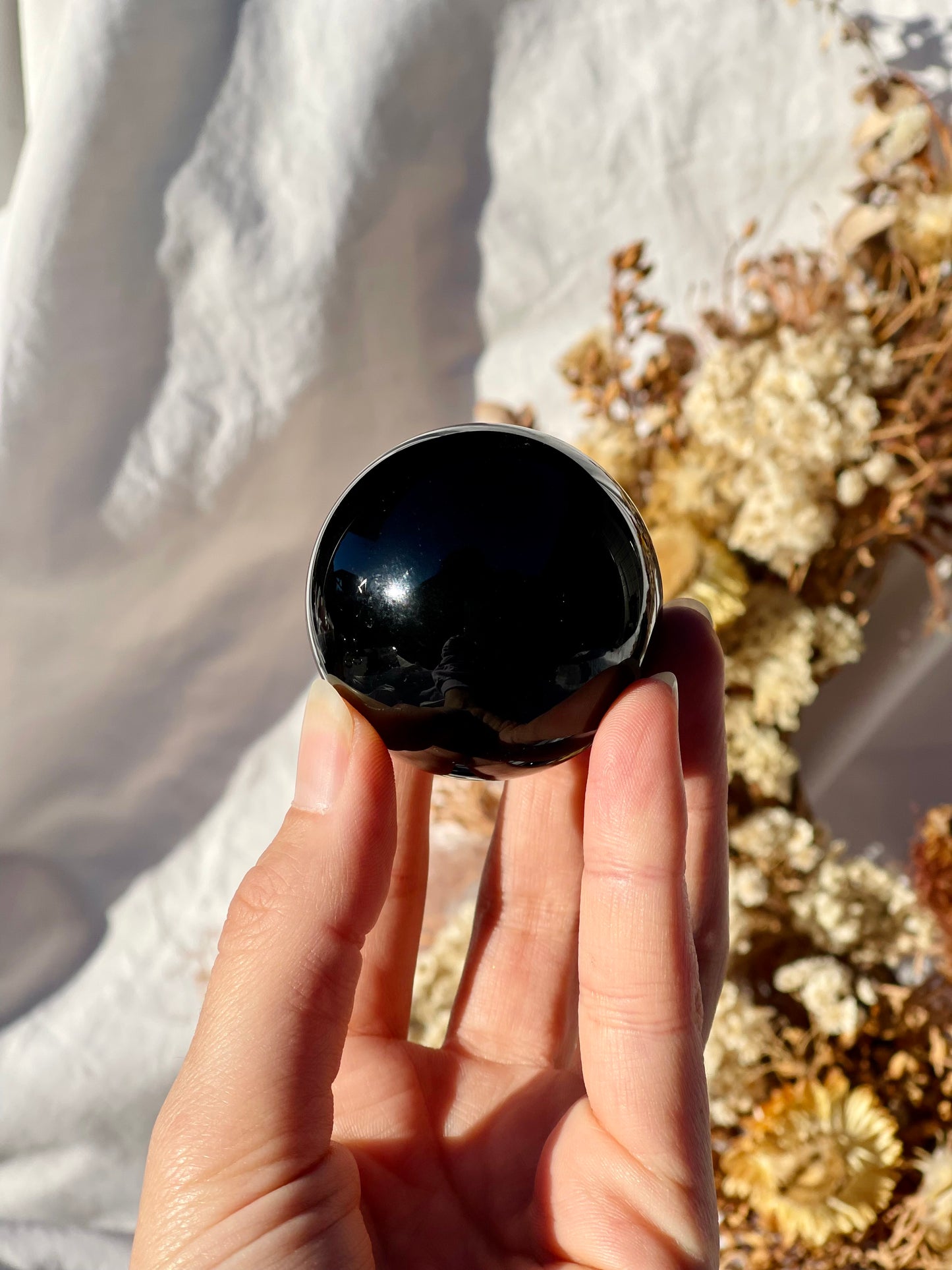 Black Obsidian Sphere