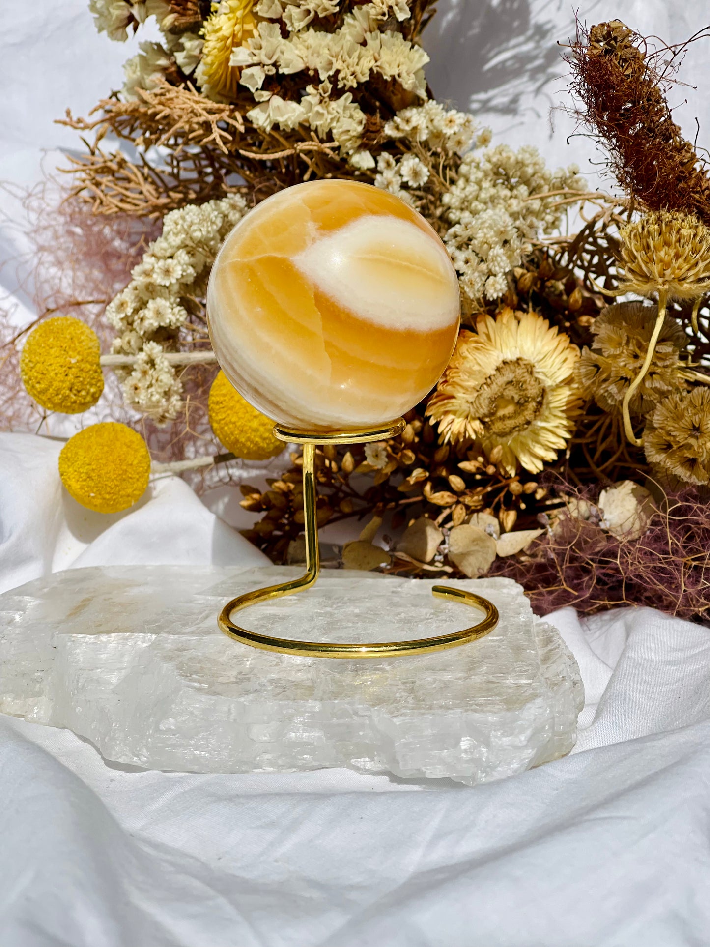Yellow Calcite Sphere