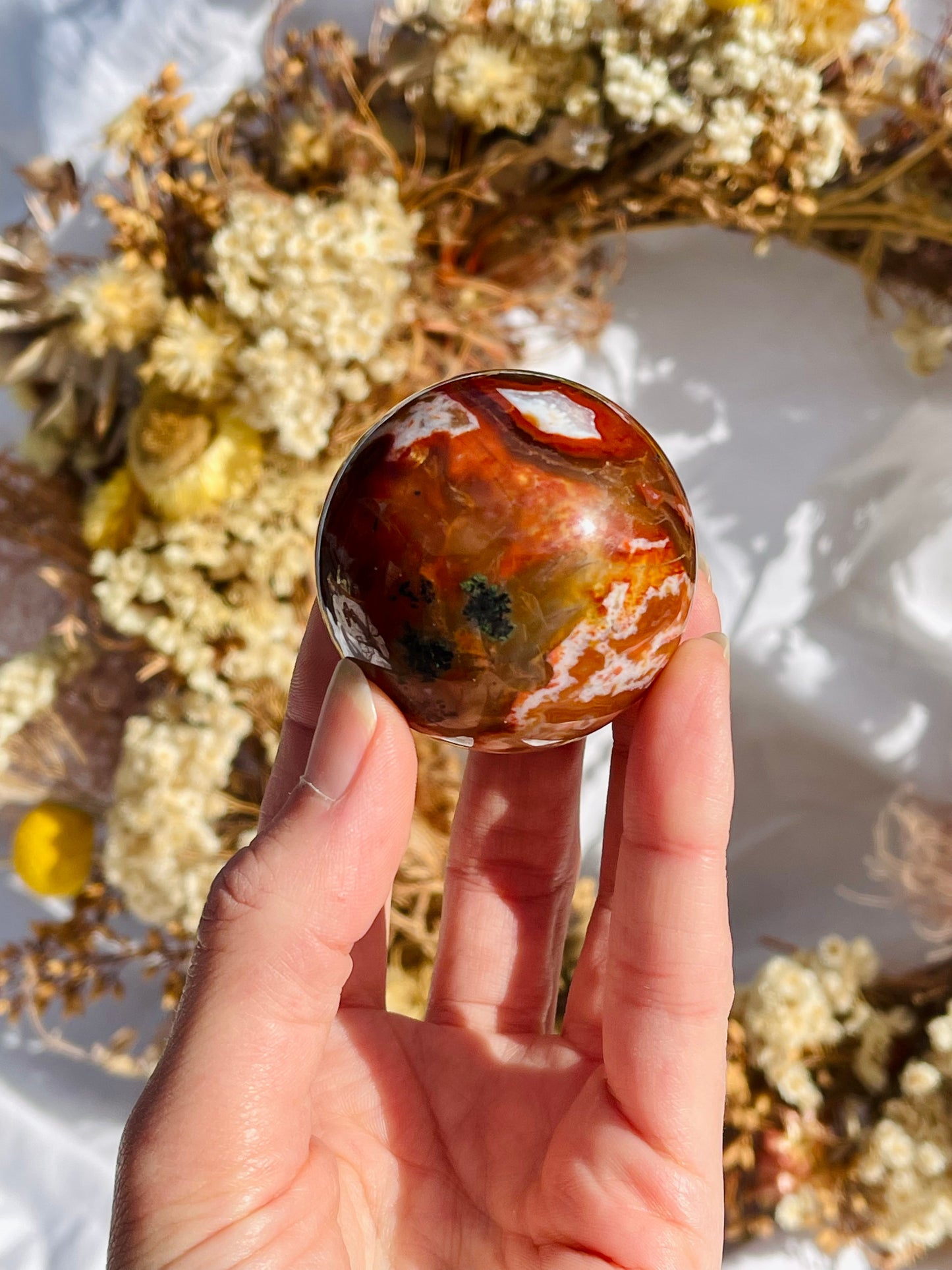Red Moss Agate Sphere #4
